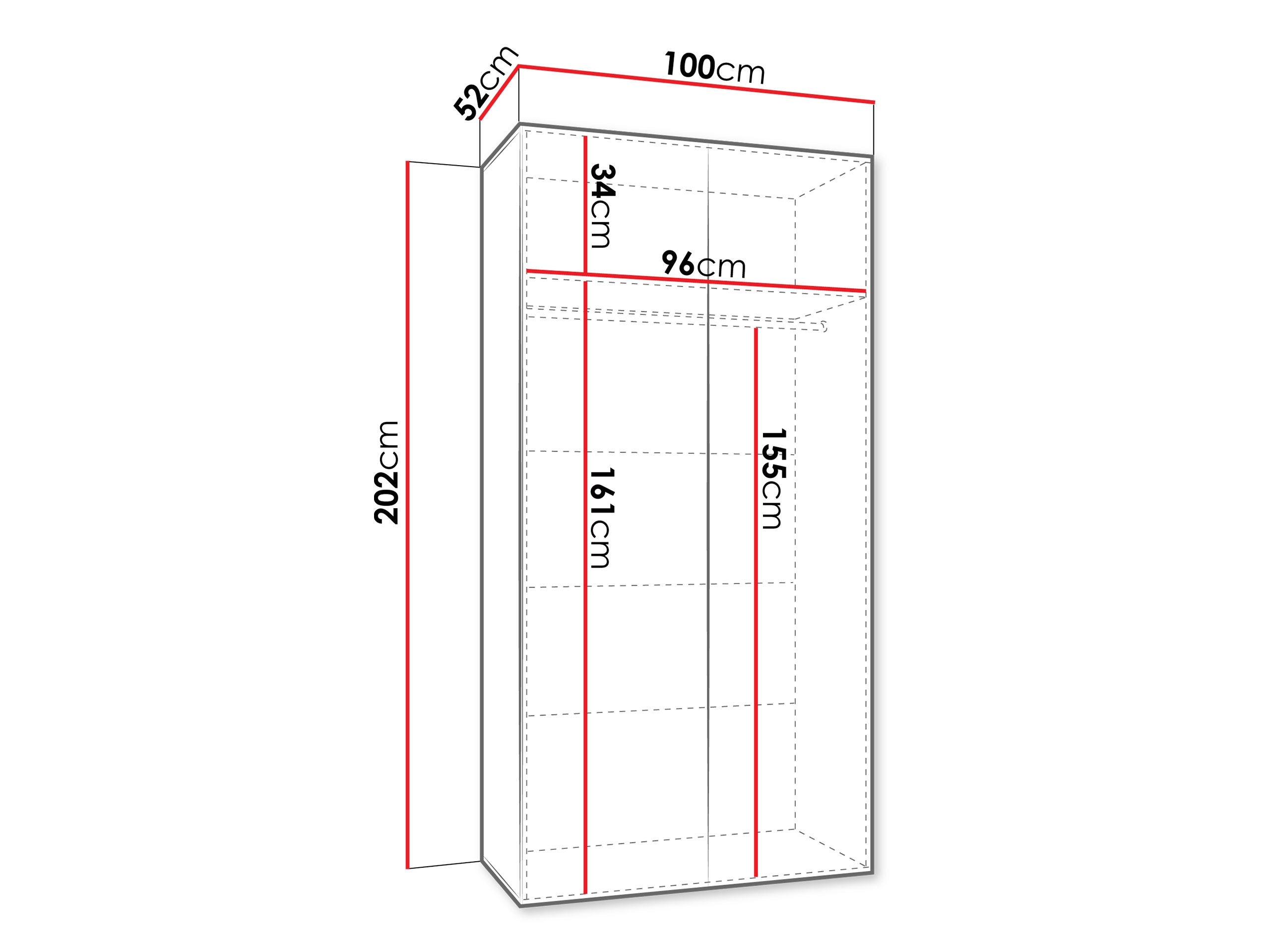 Riidekapp Hartford 597 (Must)