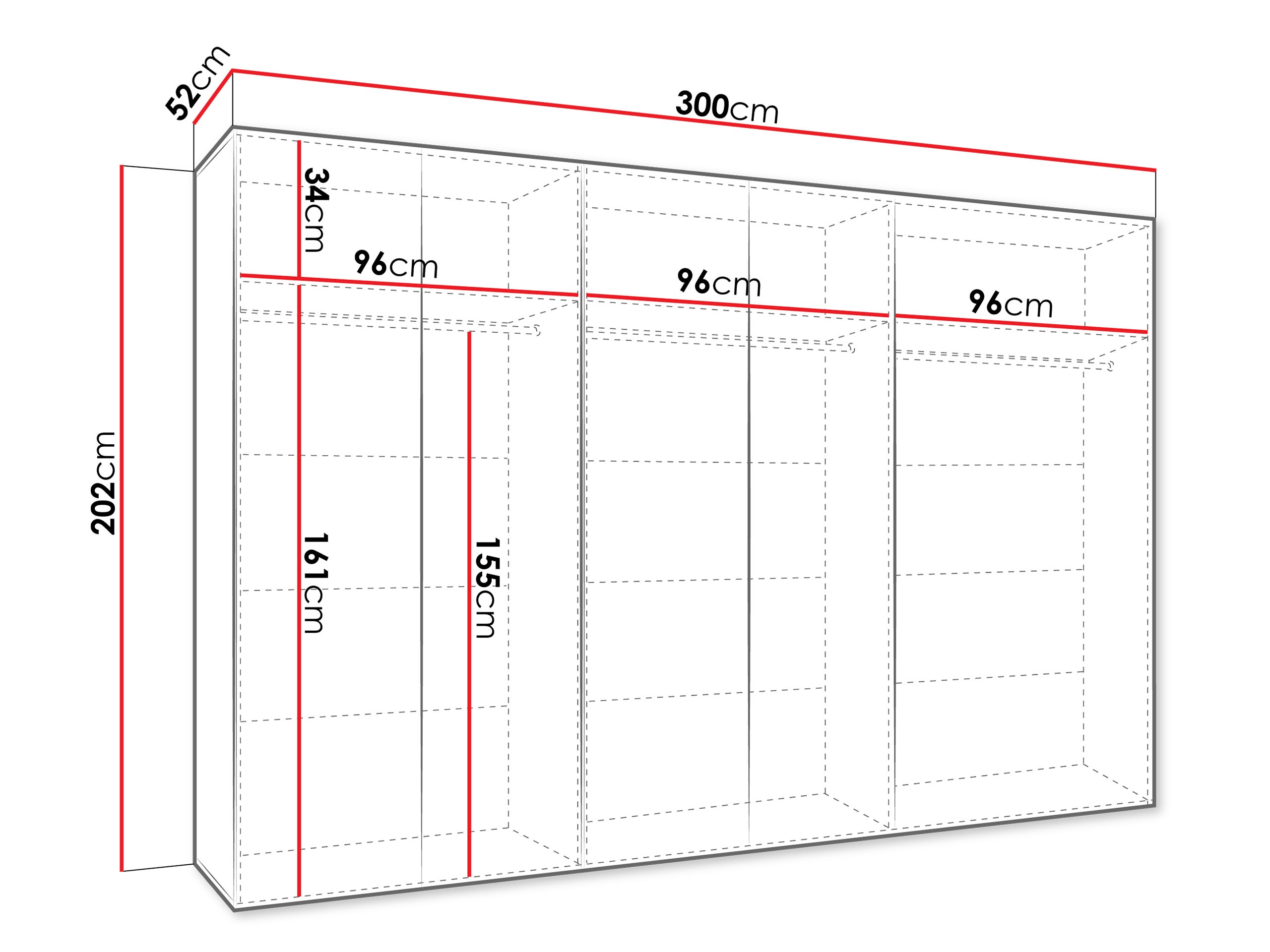 Riidekapp Hartford 599 (Must)