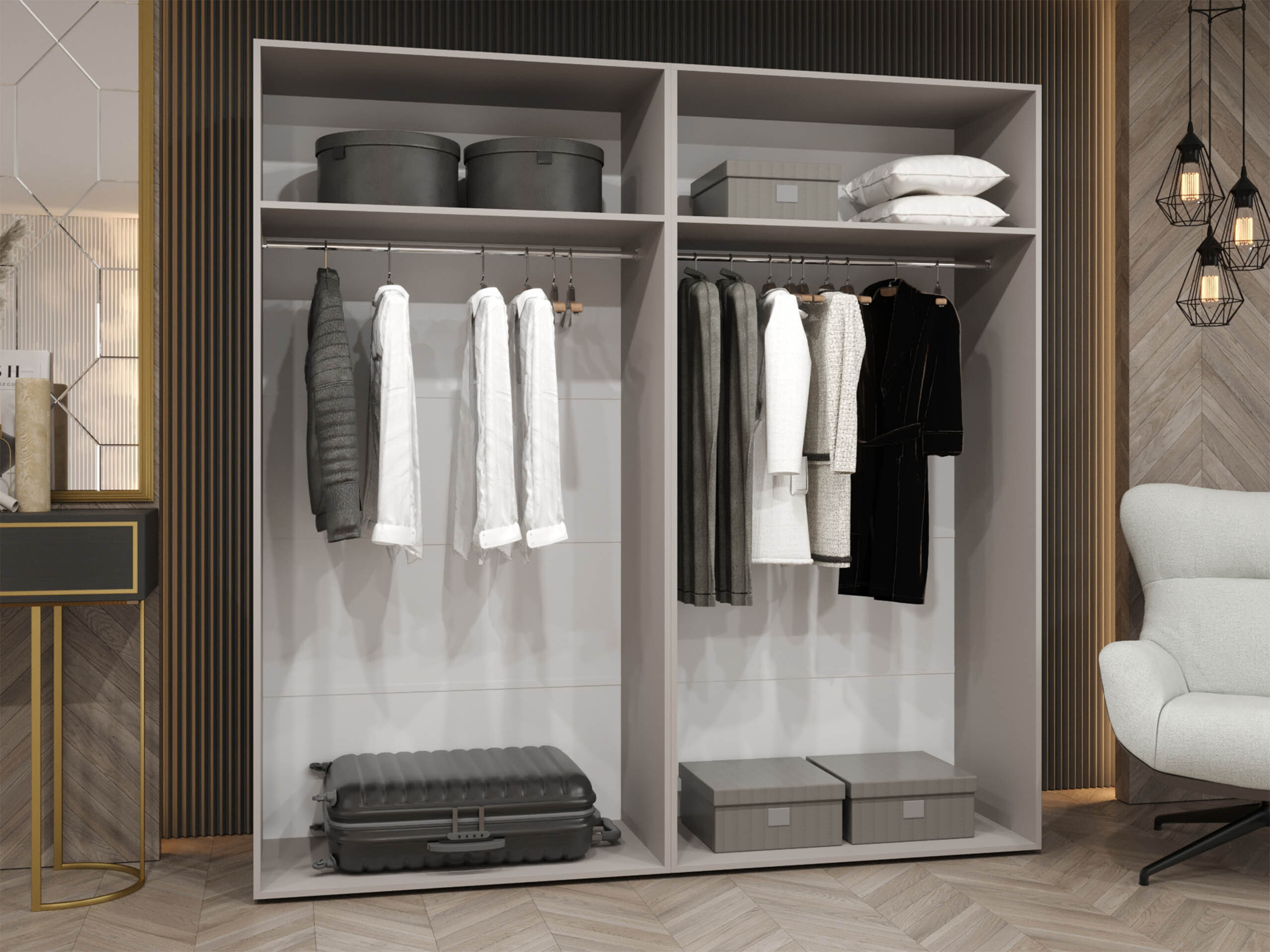 Riidekapp Hartford 601 (Valge)