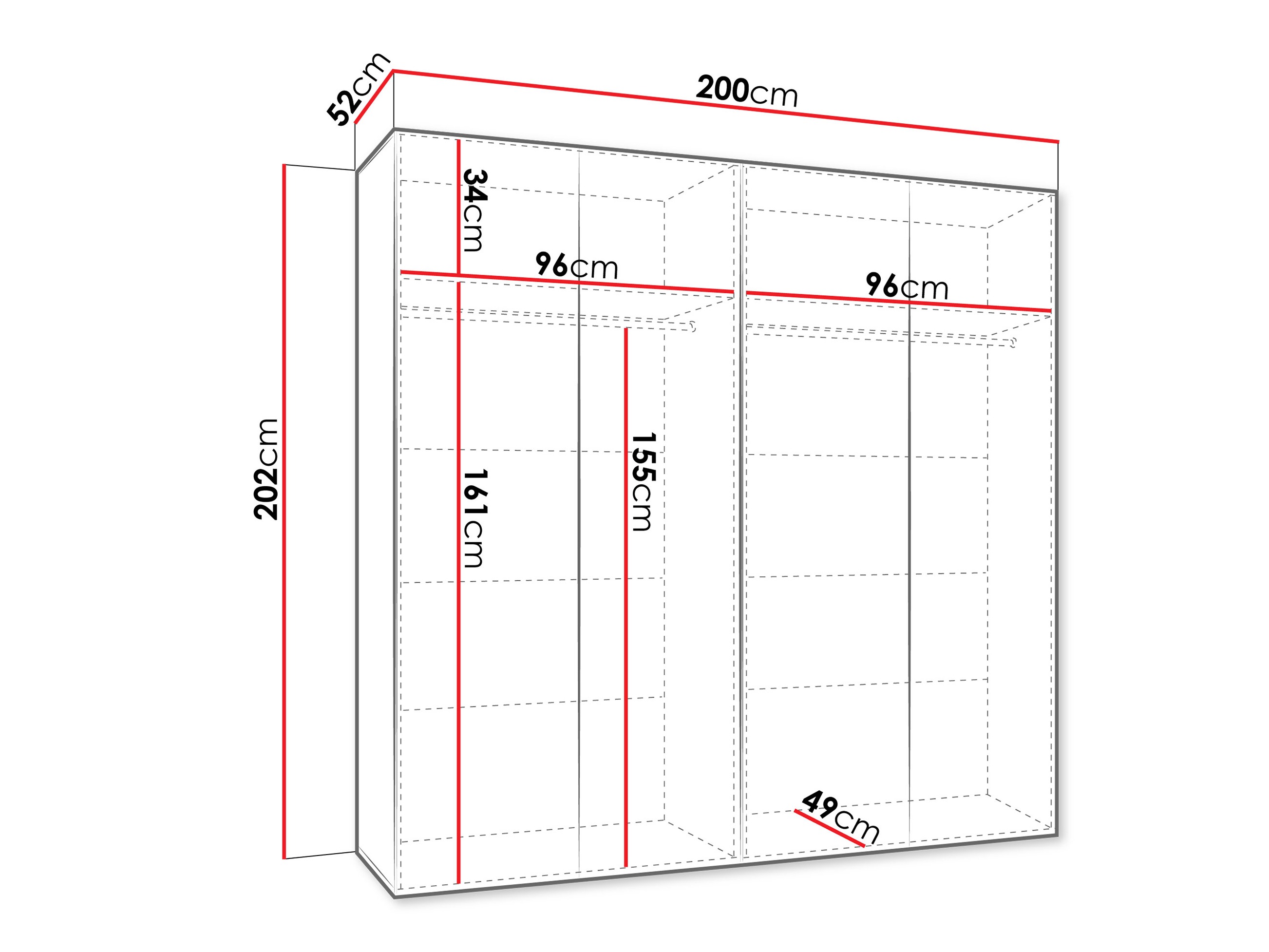 Riidekapp Hartford 605 (Kašmiir)