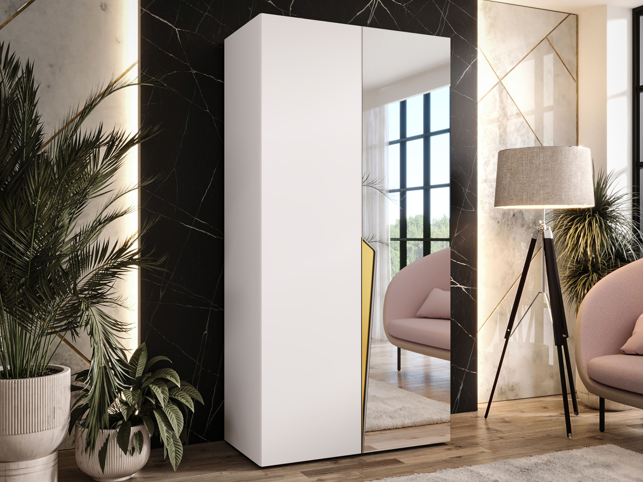 Riidekapp Hartford 608 (Valge)