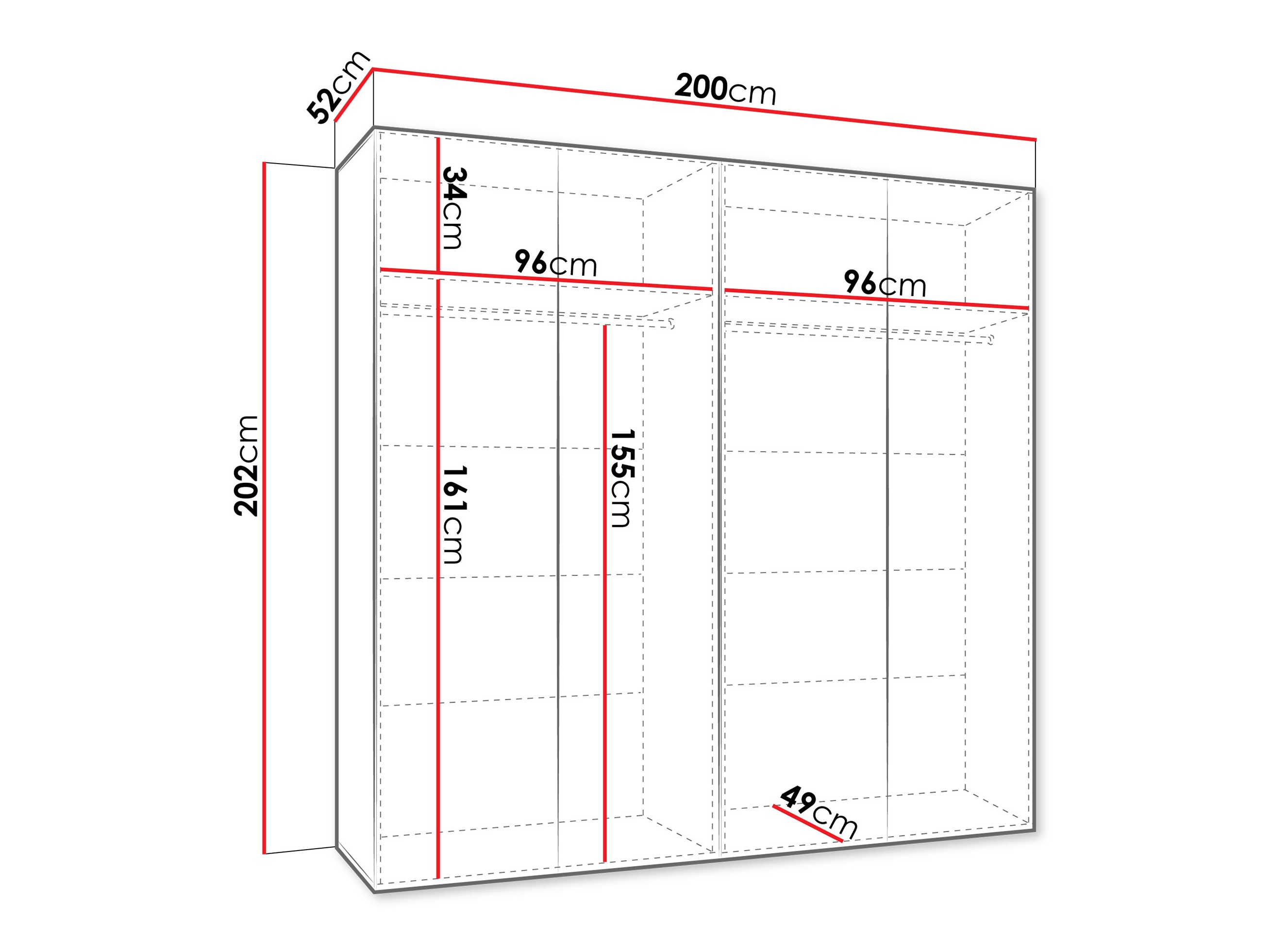 Riidekapp Hartford 610 (Kašmiir)