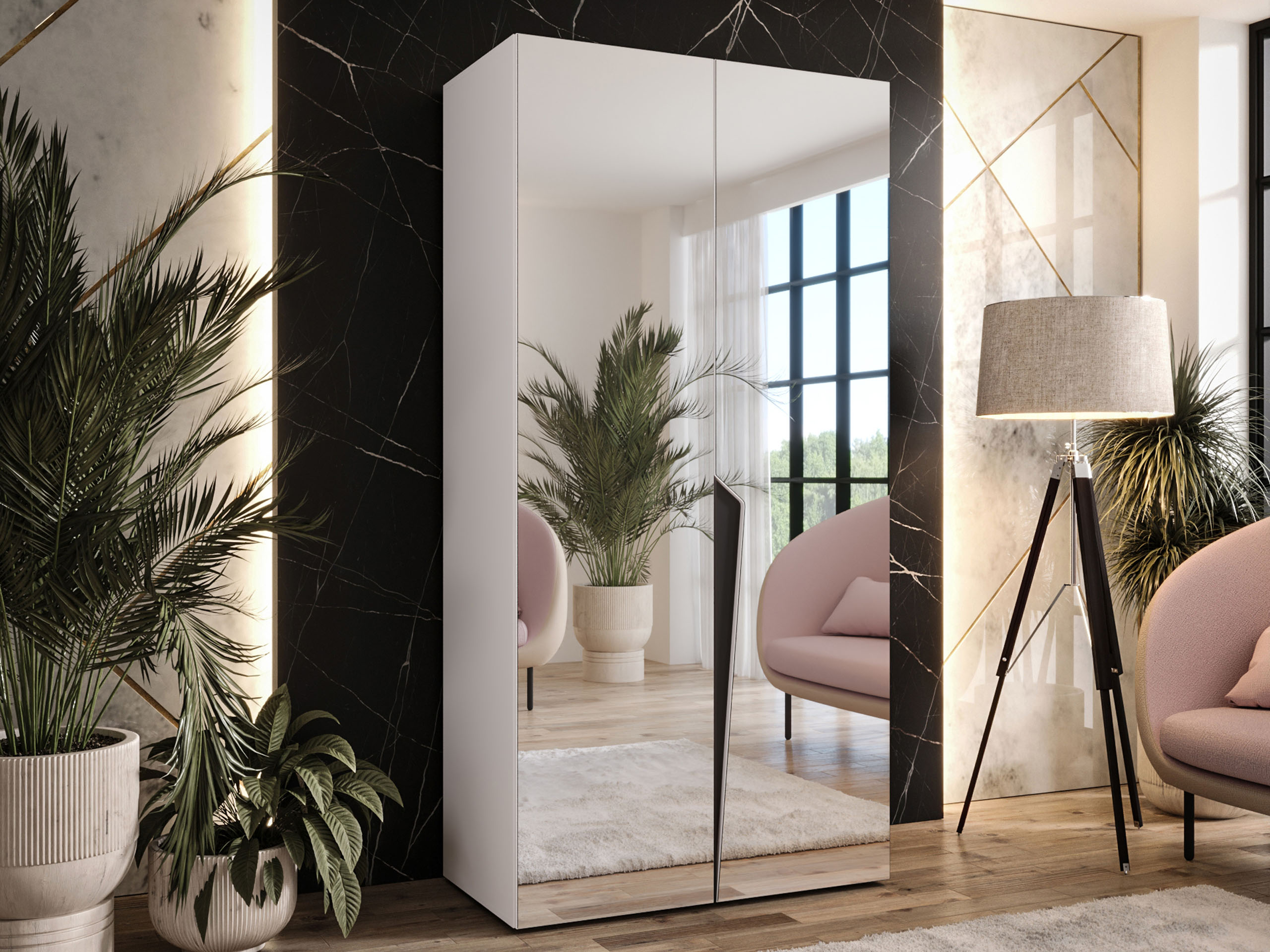 Riidekapp Hartford 613 (Valge)