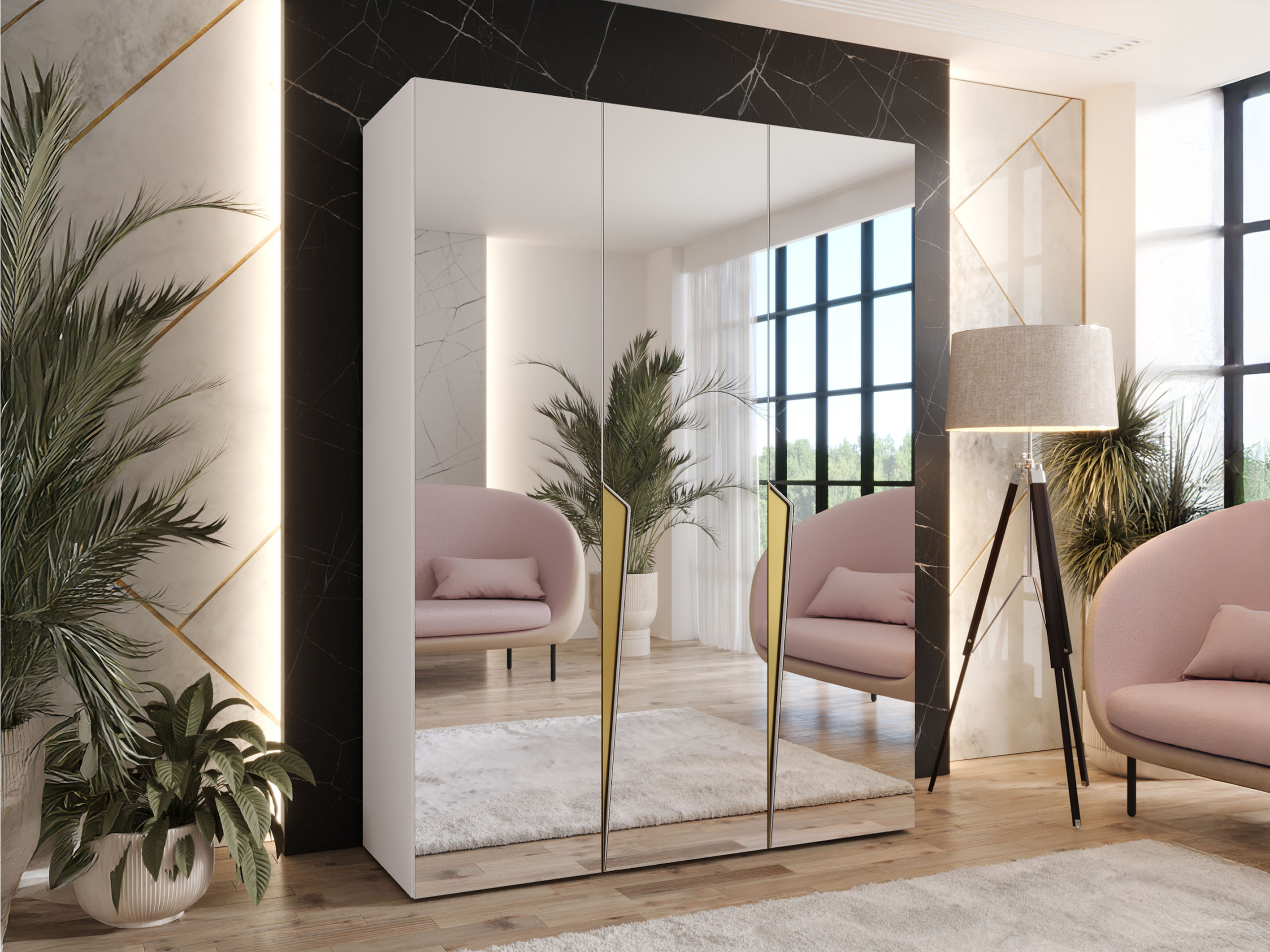 Riidekapp Hartford 614 (Valge)