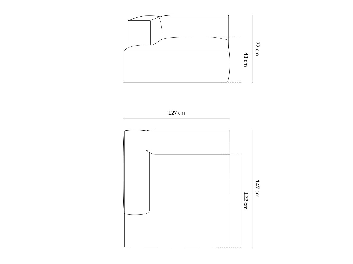 Modulaarne istumisnurk Sonsore 104 (Monet Graphite)