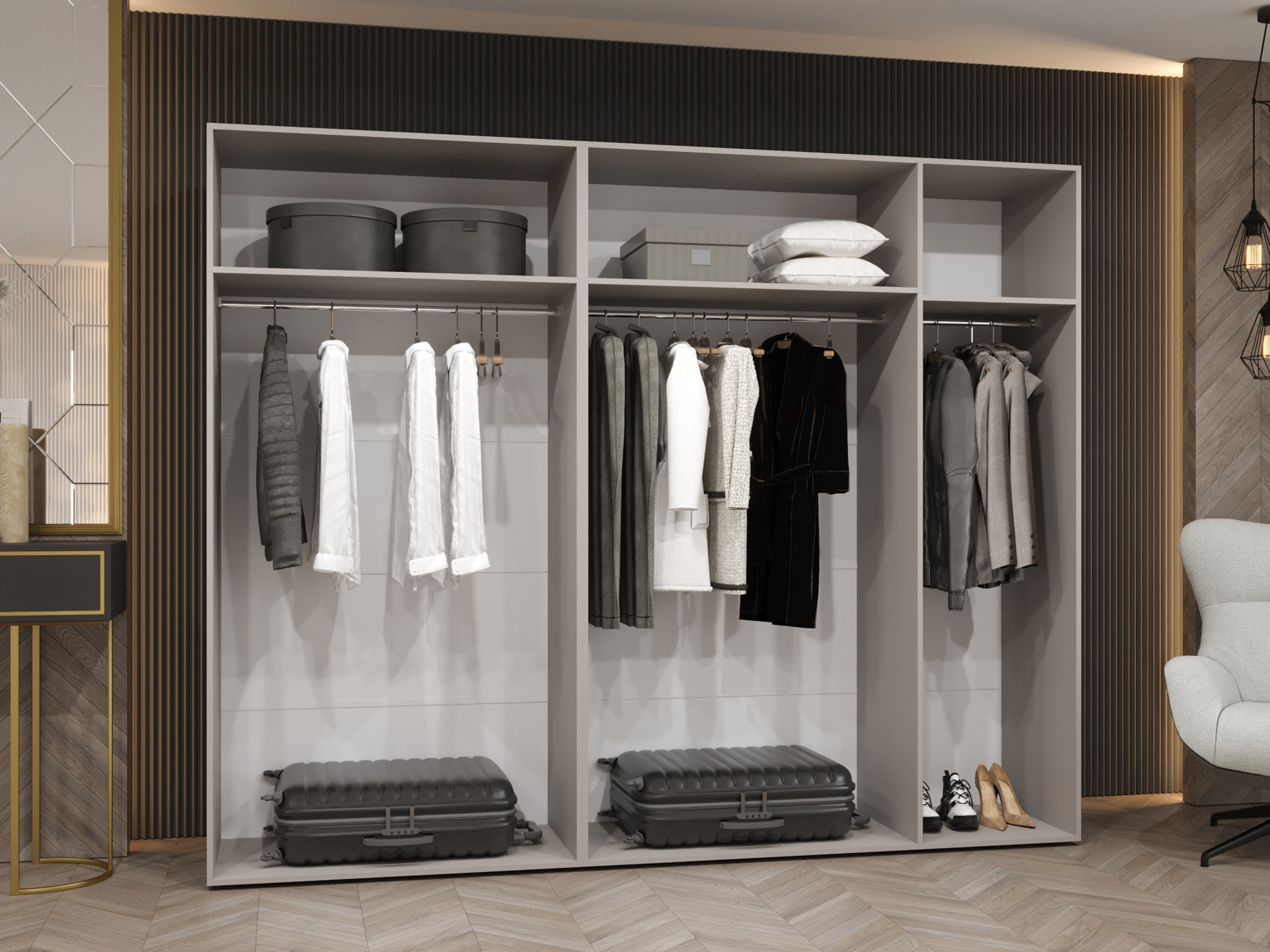 Riidekapp Hartford 631 (Valge)