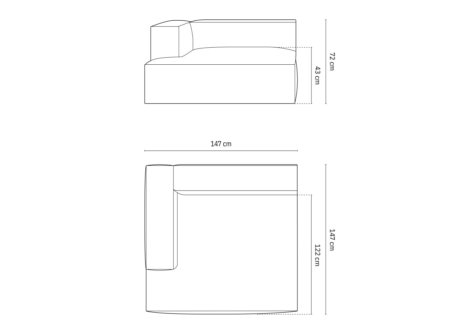 Modulaarne istumisnurk Sonsore 105 (Liberty 22)