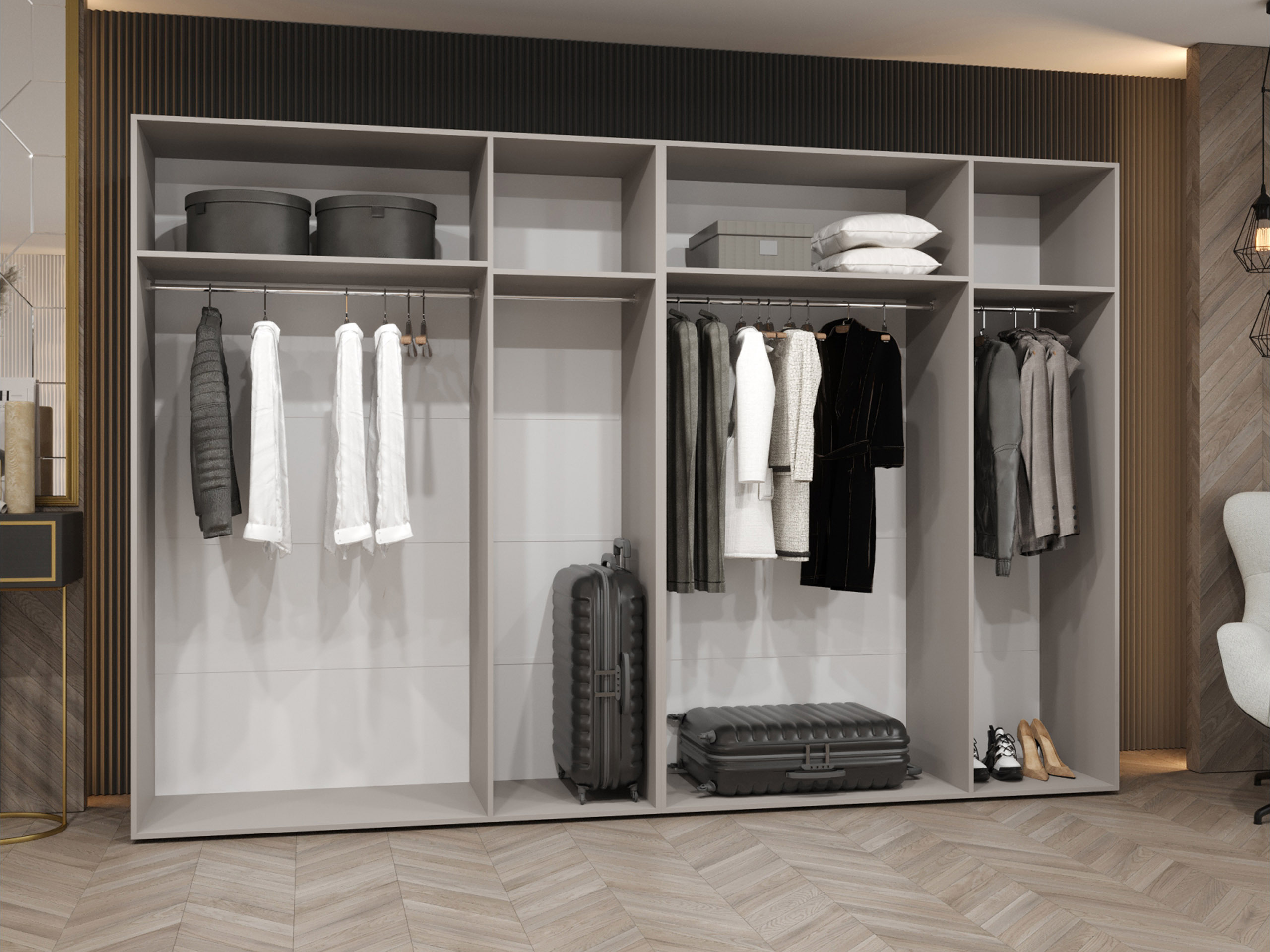 Riidekapp Hartford 632 (Valge)