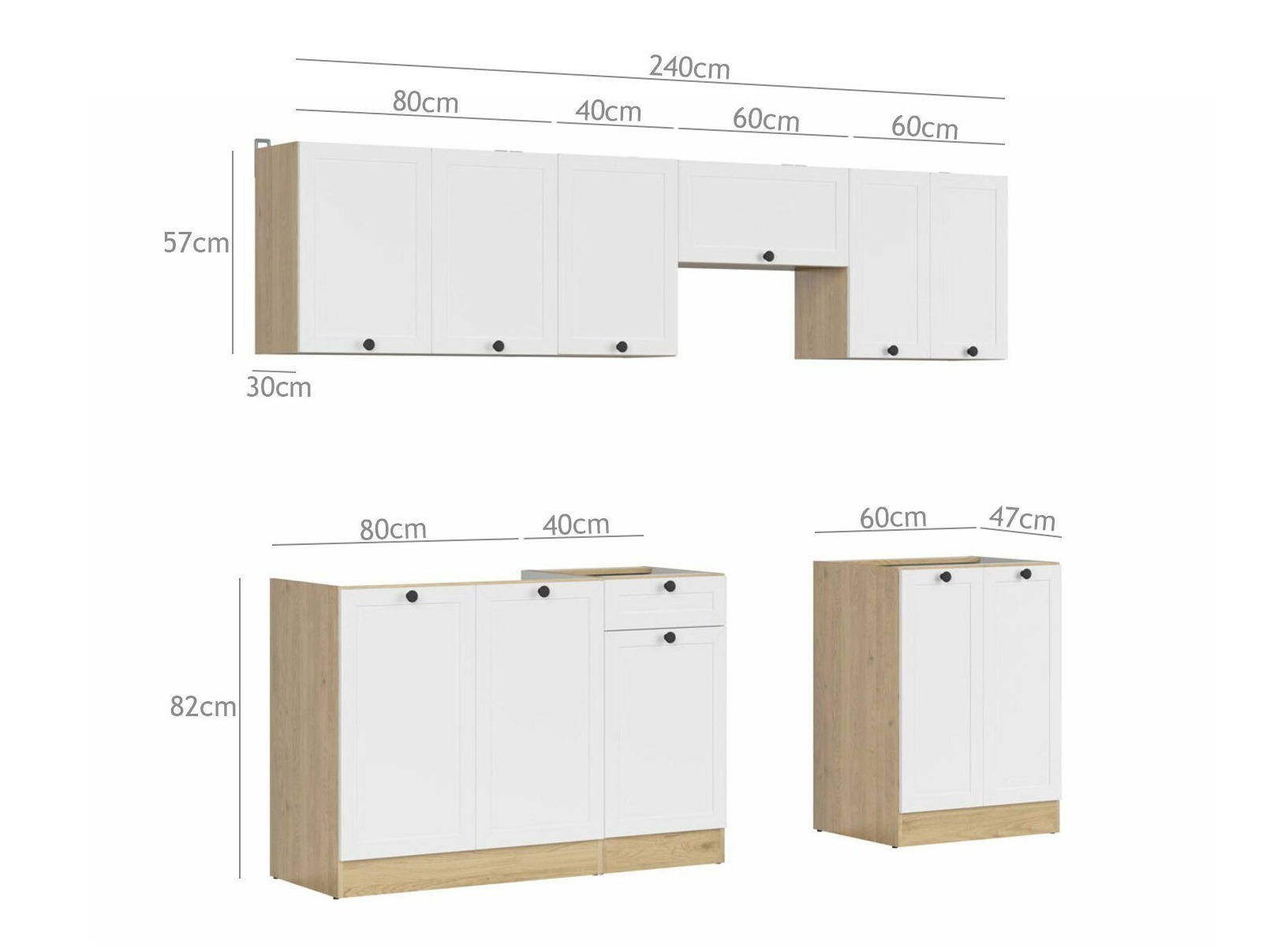 Moodul köögikomplekt Classic White 119