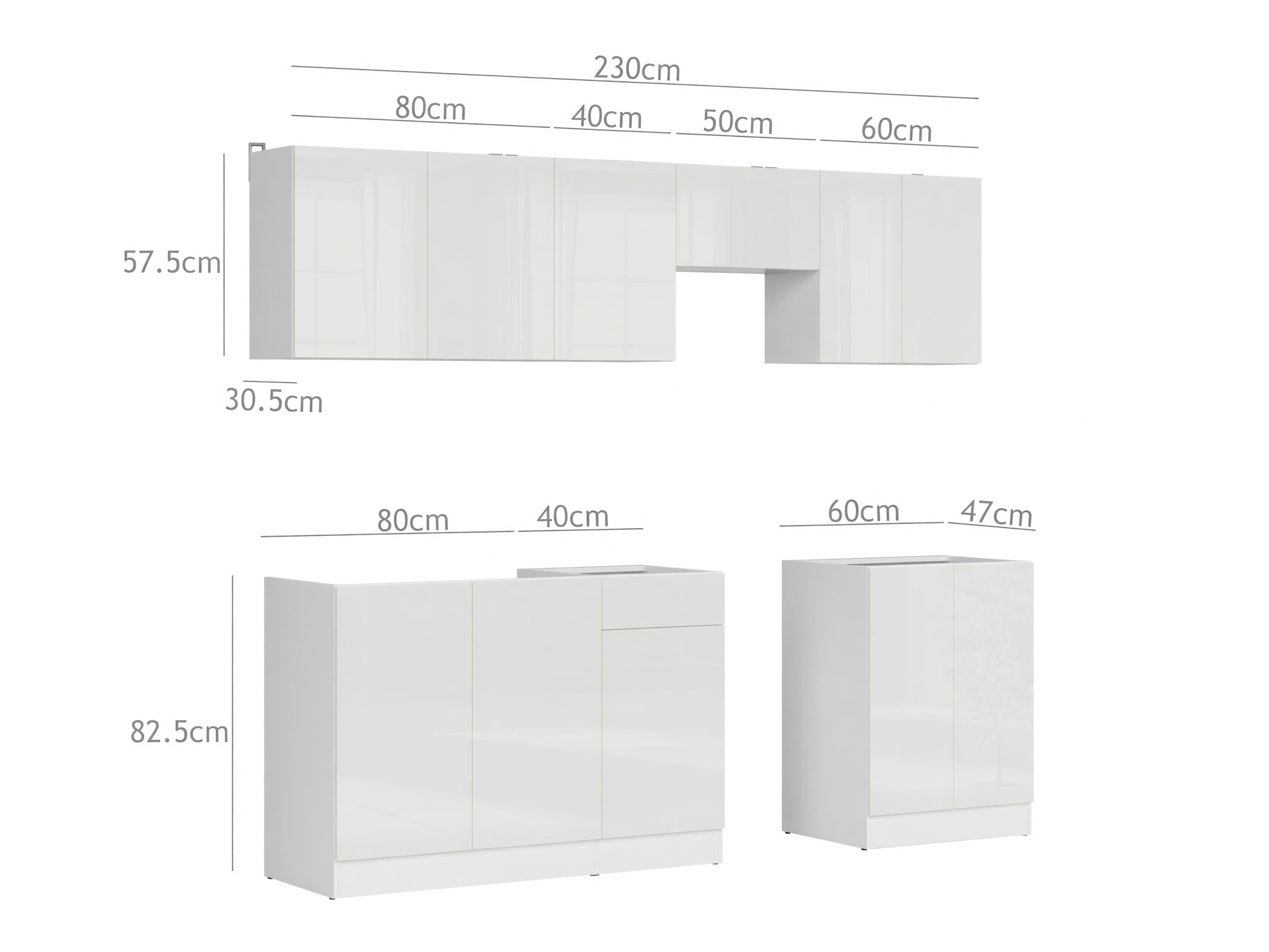 Moodul köögikomplekt Classic White 120