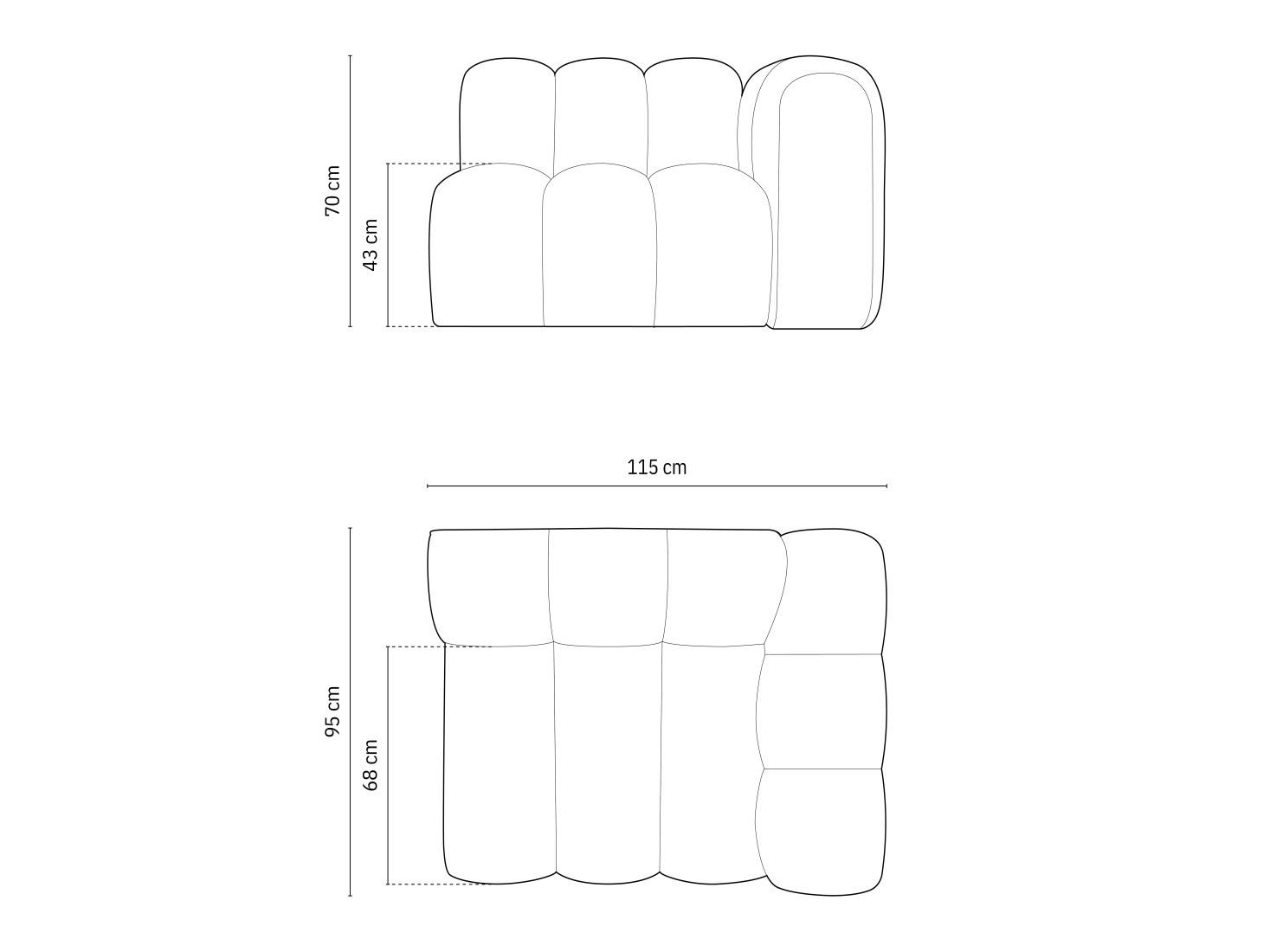 Modulaarne istumisnurk Cirleve 110 (Baloo 2088)