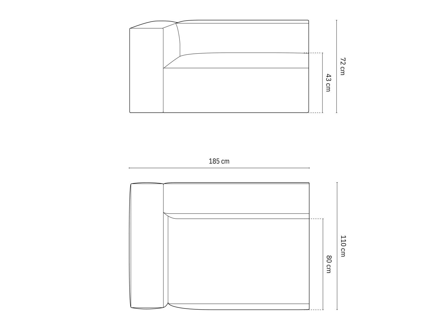Mooduldiivan Beckley F114 (Paris Cream)