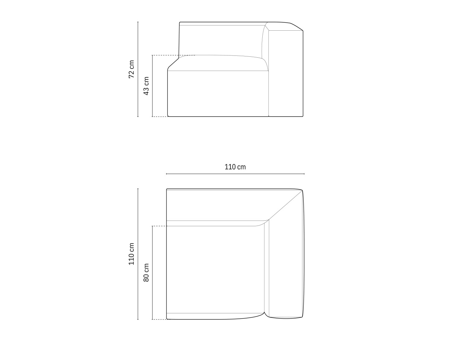 Modulaarne istumisnurk Sonsore 111 (Liberty 13)