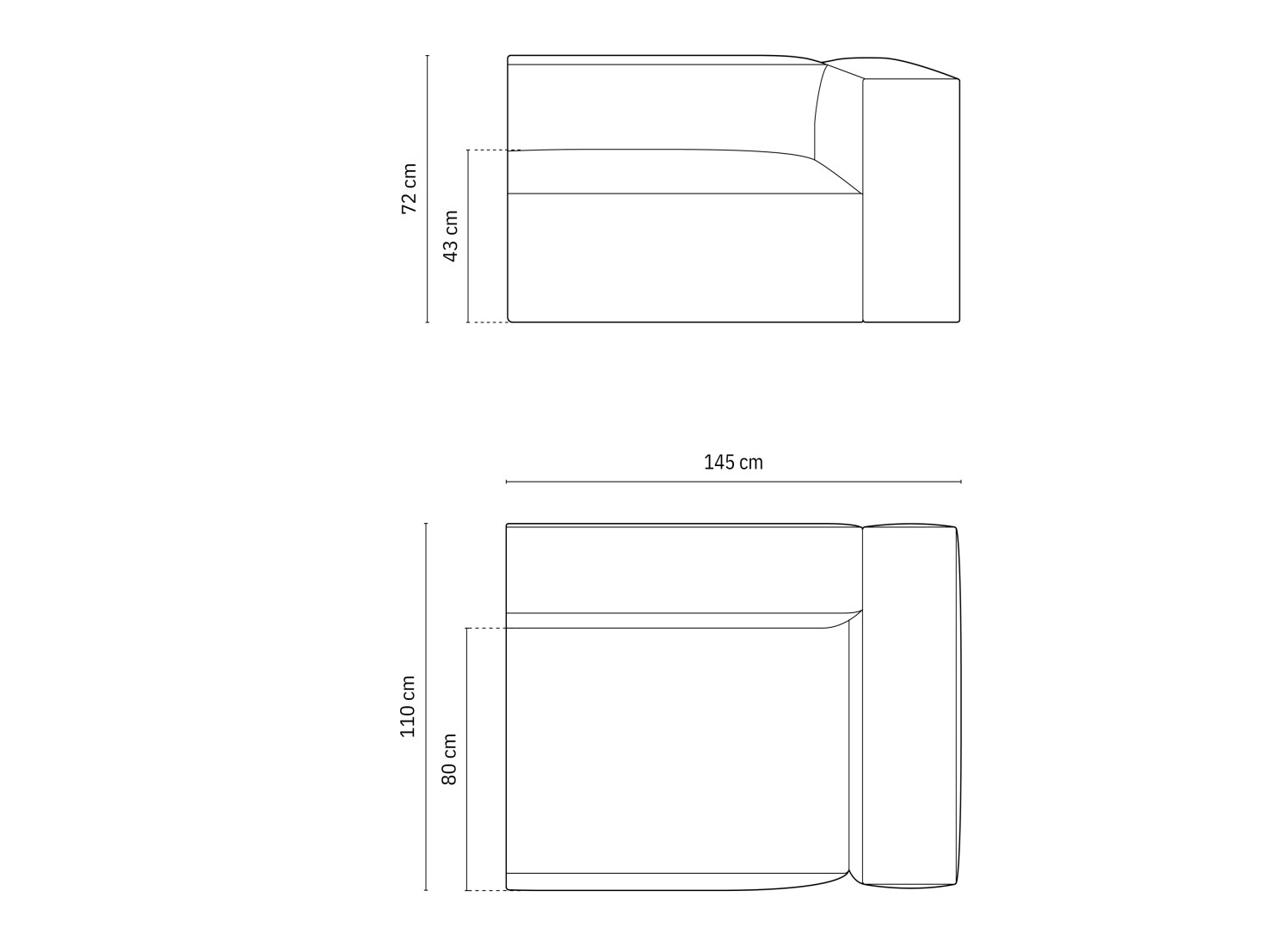 Modulaarne istumisnurk Sonsore 107 (Liberty 05)