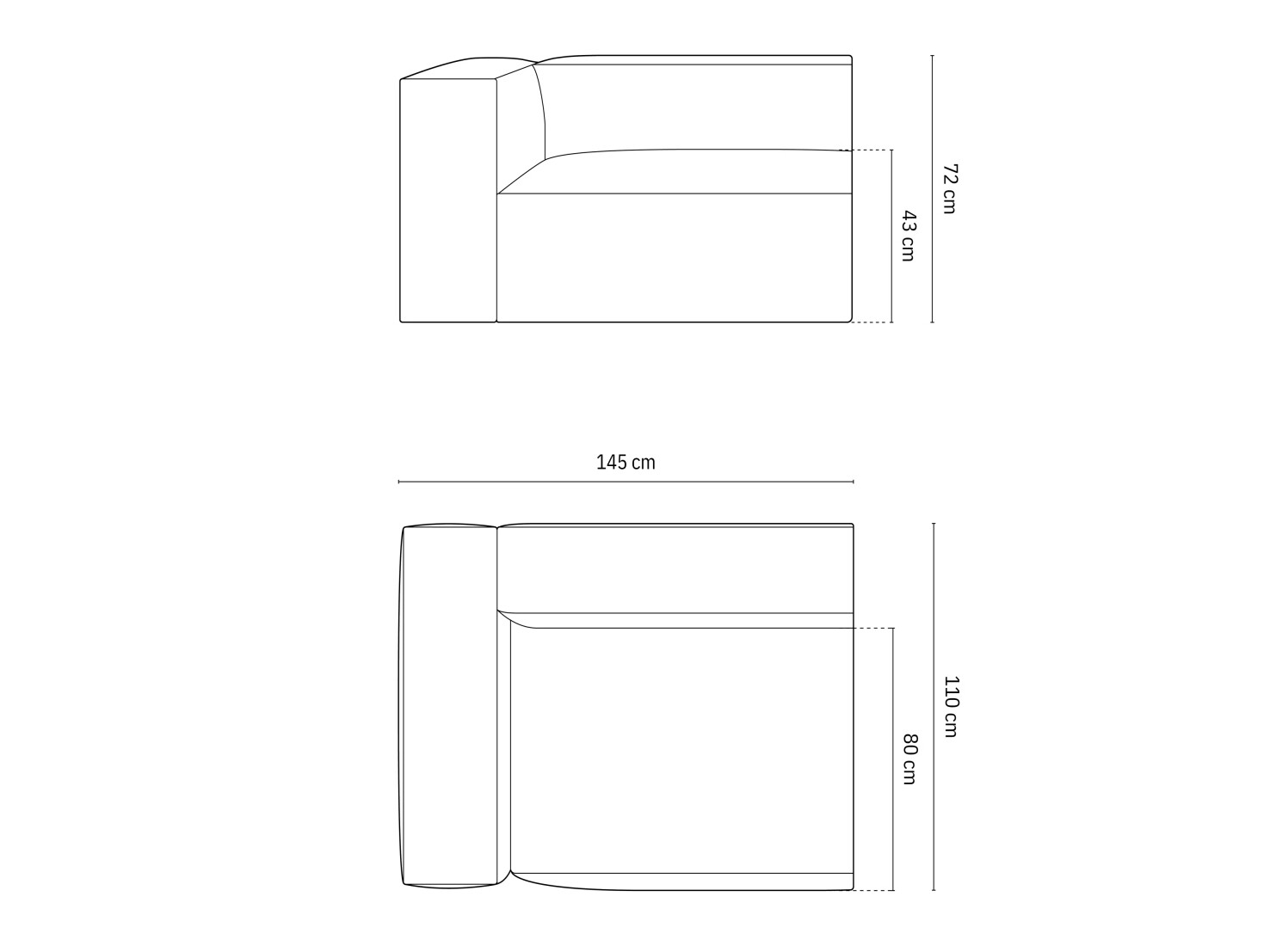 Modulaarne istumisnurk Sonsore 107 (Liberty 18)