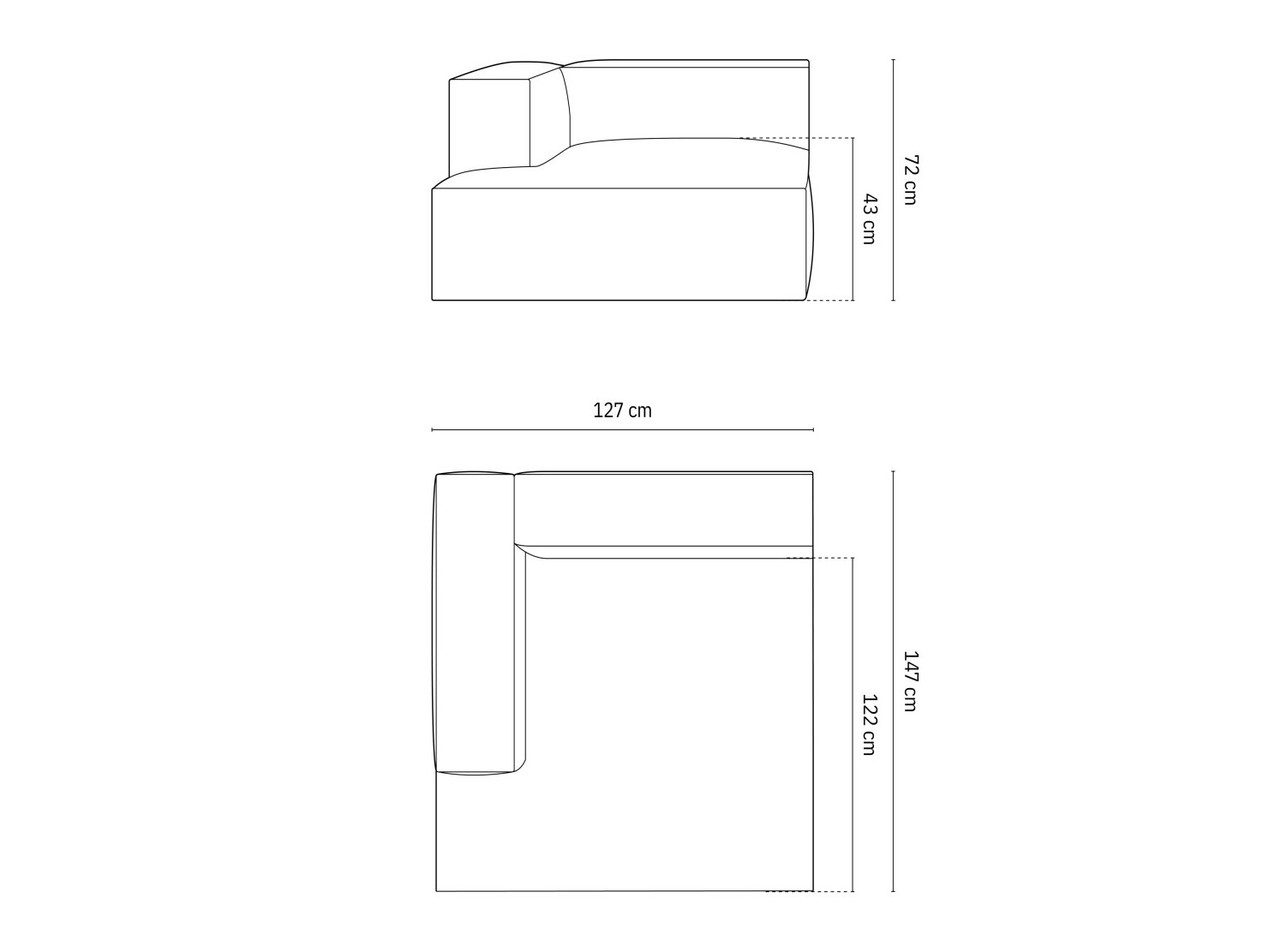 Modulaarne istumisnurk Sonsore 104 (Liberty 18)