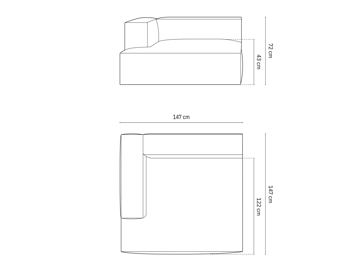 Modulaarne istumisnurk Sonsore 105 (Liberty 18)