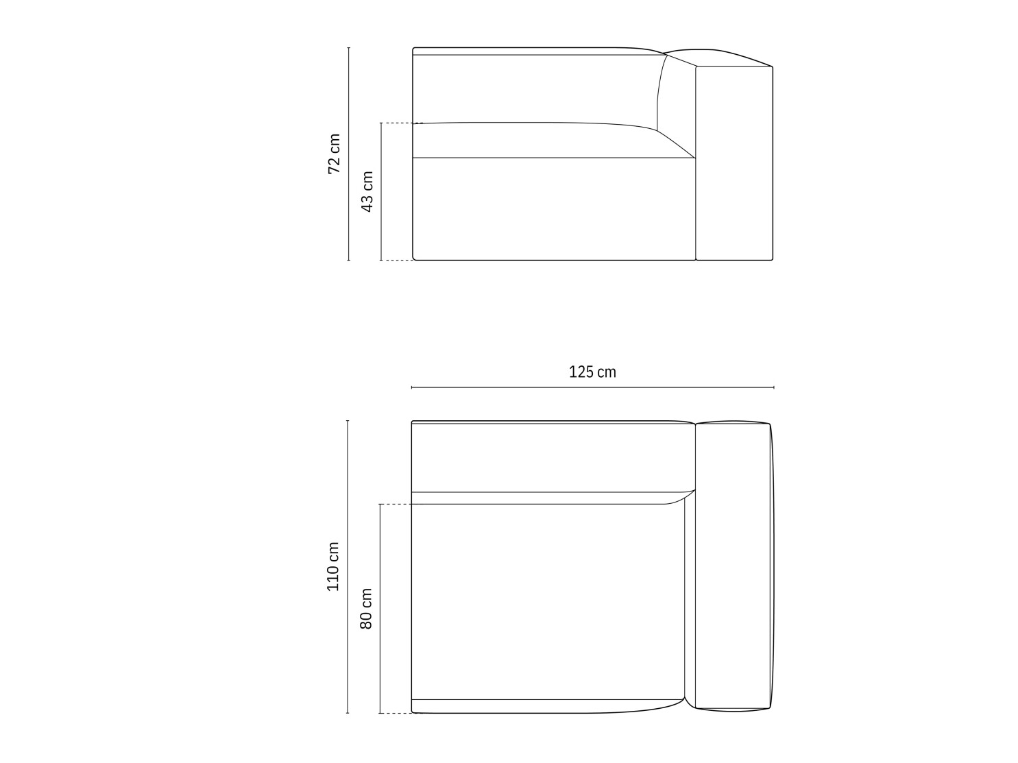 Modulaarne istumisnurk Sonsore 106 (Liberty 18)
