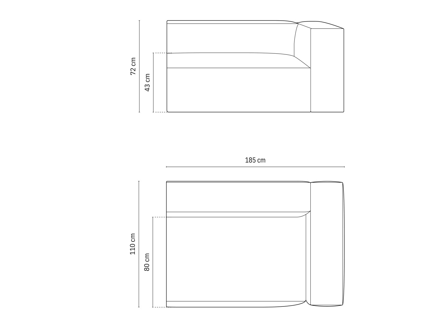 Modulaarne istumisnurk Sonsore 108 (Liberty 18)