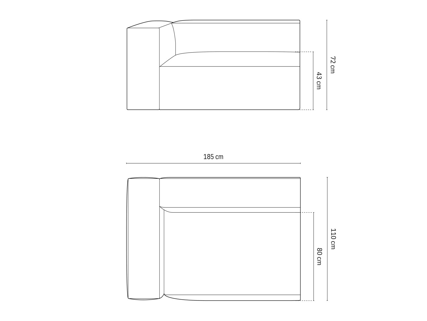 Modulaarne istumisnurk Sonsore 108 (Liberty 18)