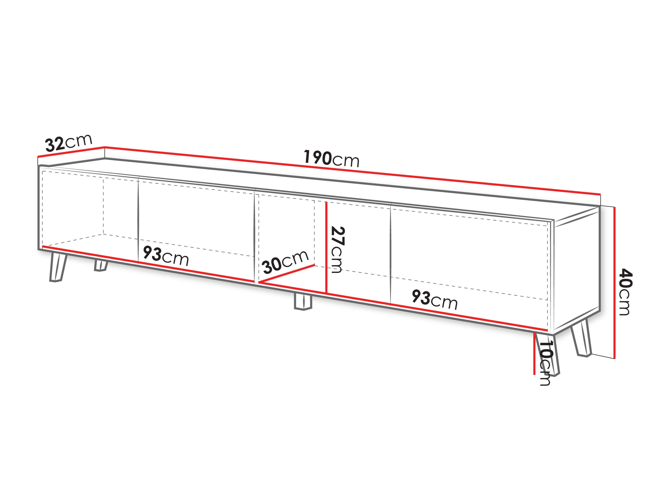 TV-alus Levtive 101 (Grafiit)
