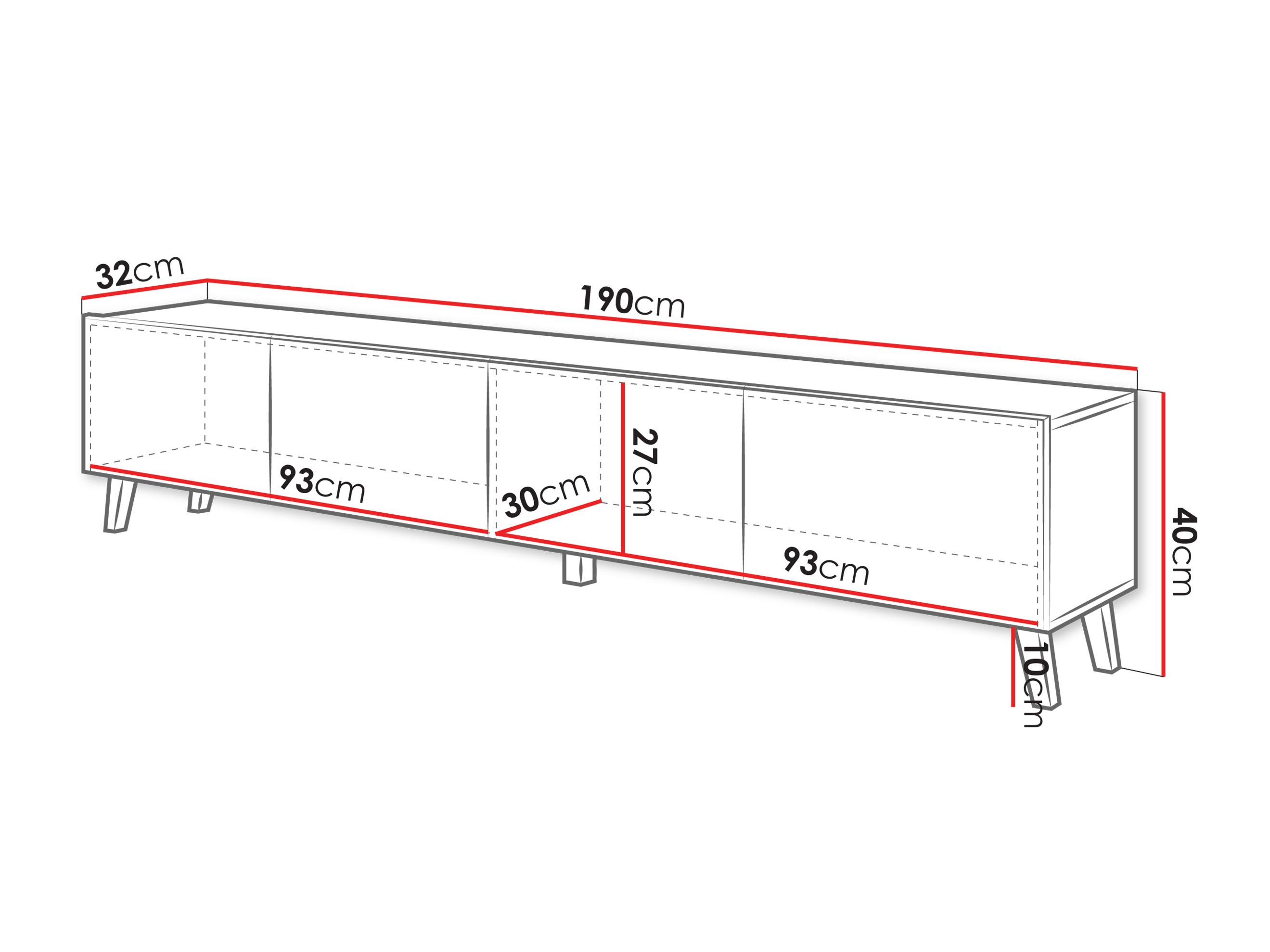 TV-alus Levtive 101 (Valge)