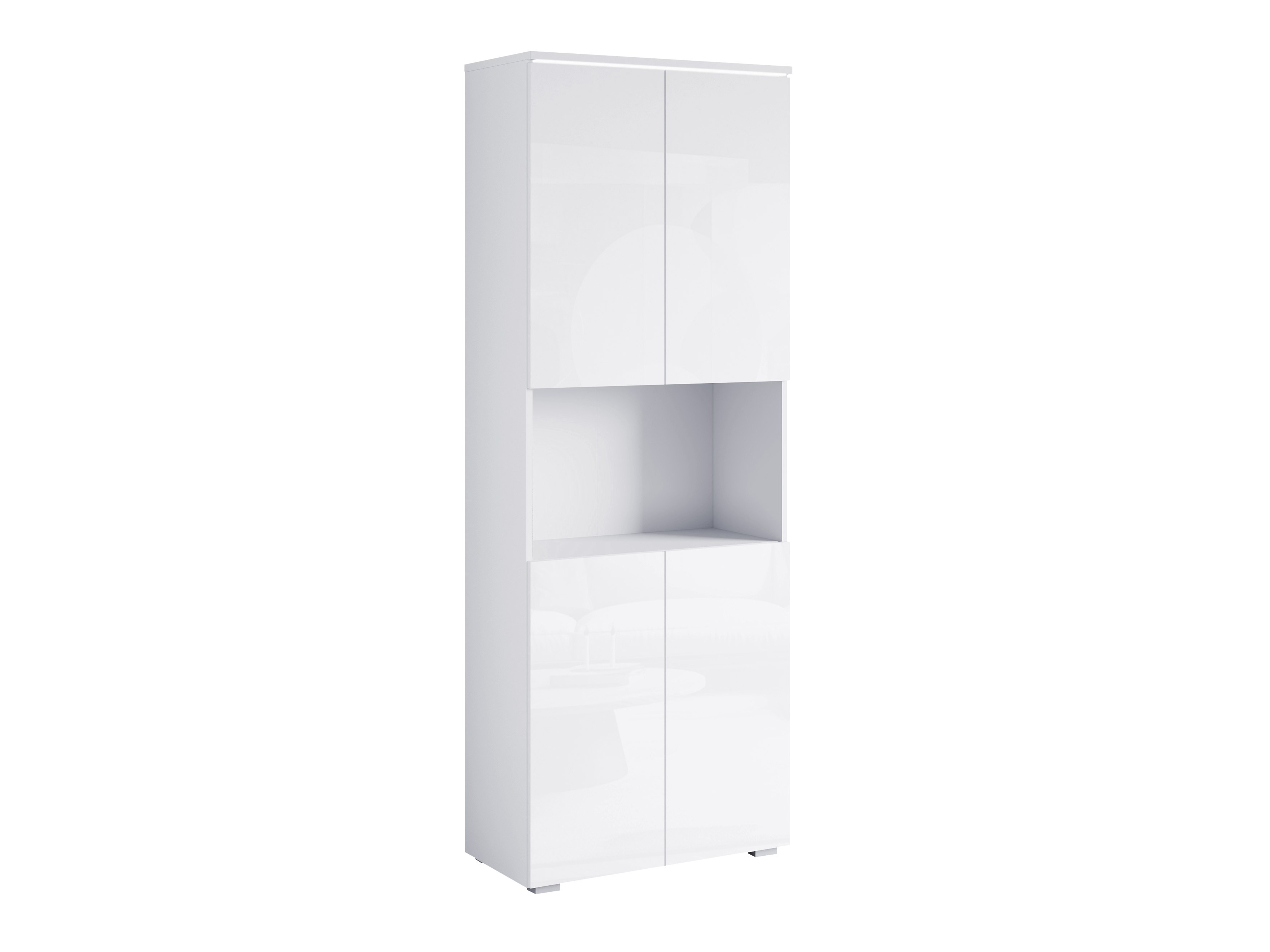 Riiul Mirfivo 106 (Valge + Läikiv valge)