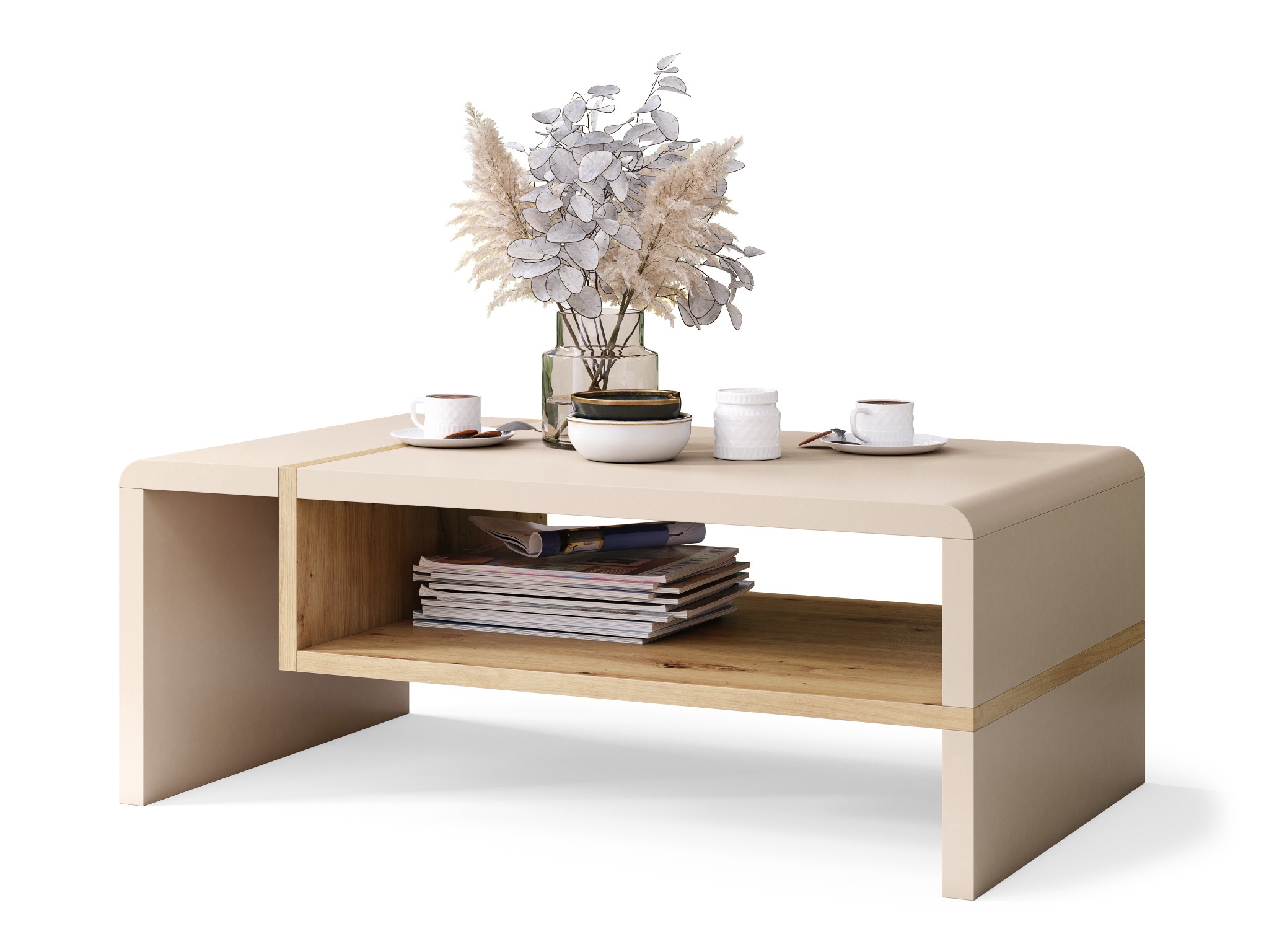Diivanilaud Glendale 102 (Beež + Artisan tamm)