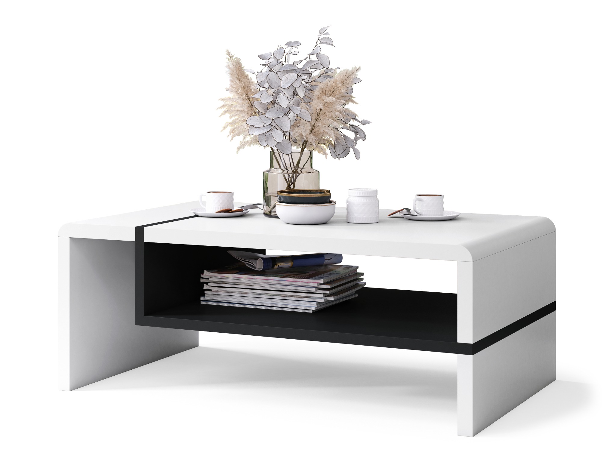 Diivanilaud Glendale 102 (Valge + Must)