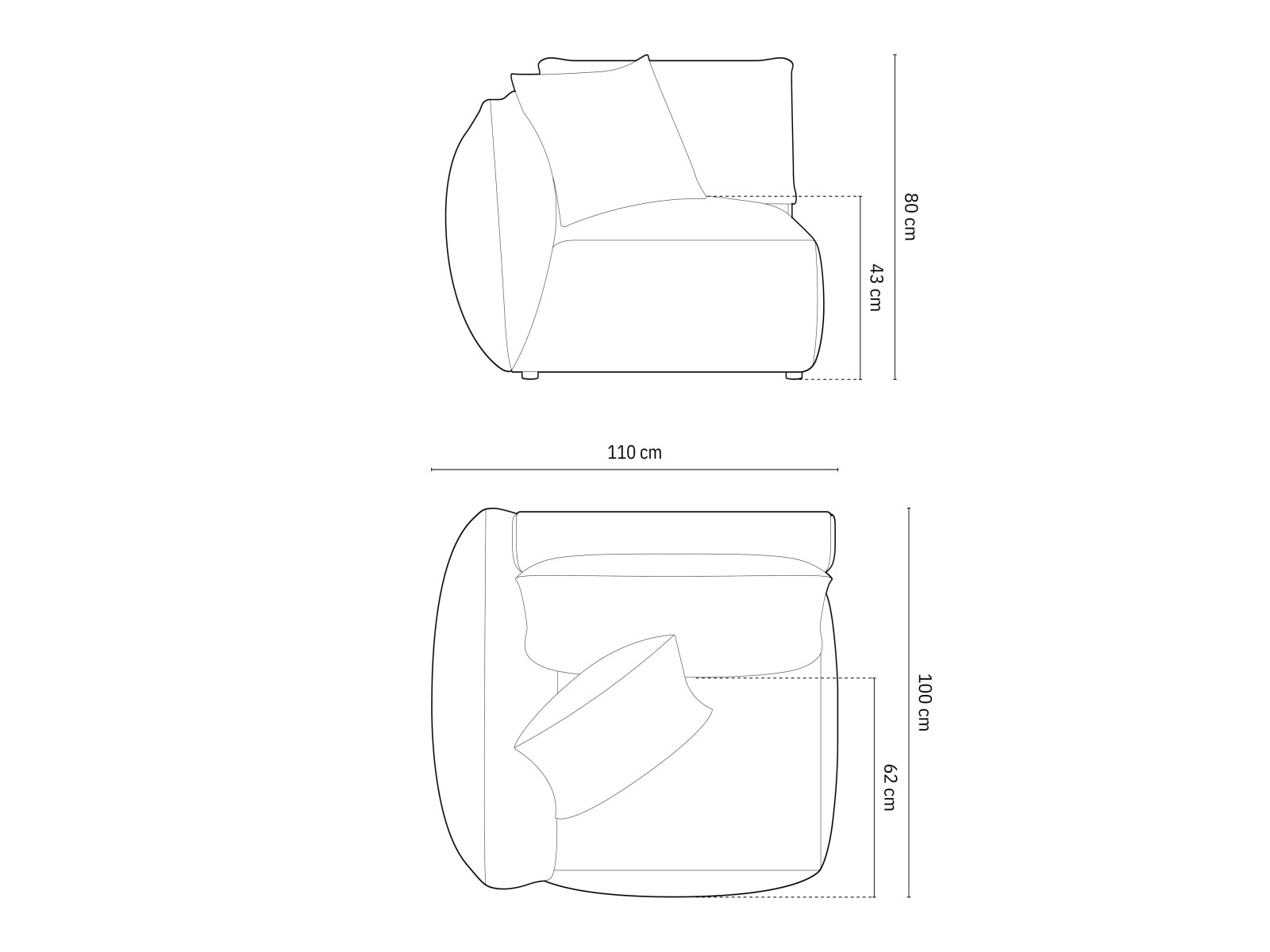 Modulaarne istumisnurk Ruvmone 101 (Casino Stone)