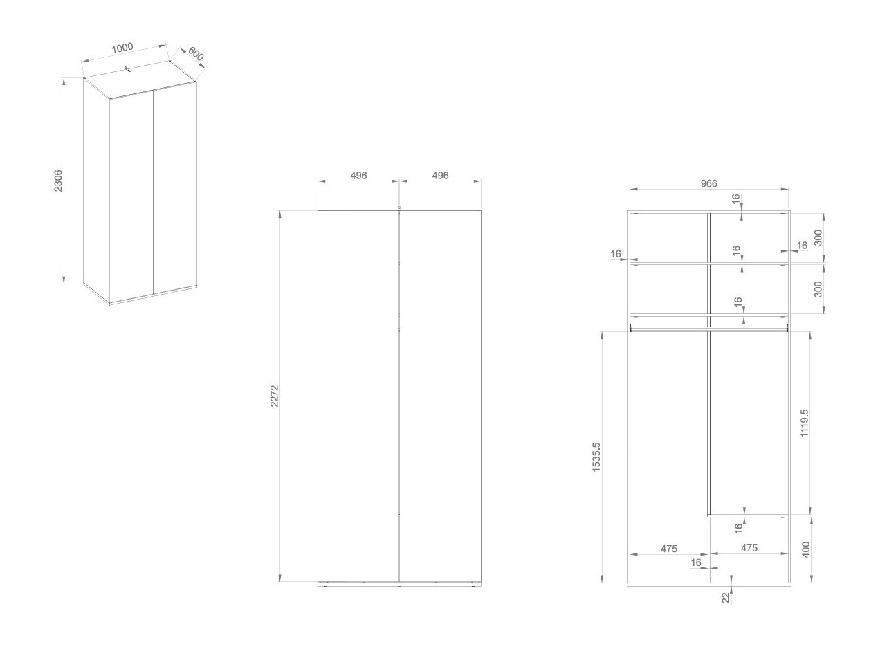 Riidekapp Sermavi 117
