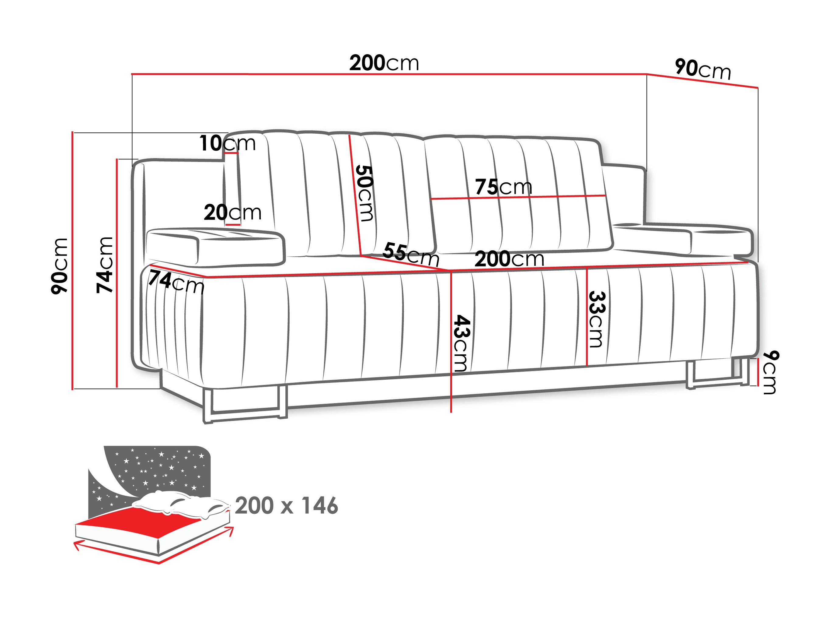 Diivanvoodi Columbus 152 (Lux 11)