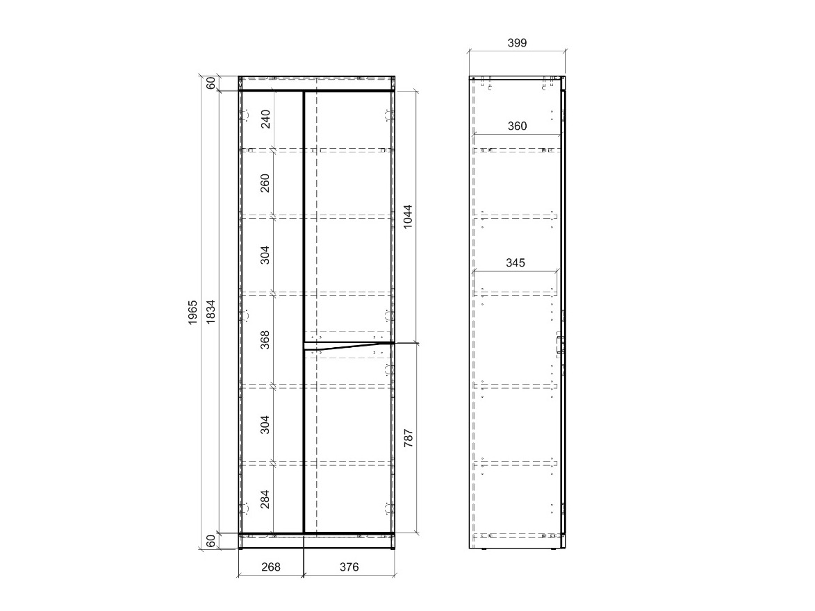 Riidekapp Venlori 118 (Valge)