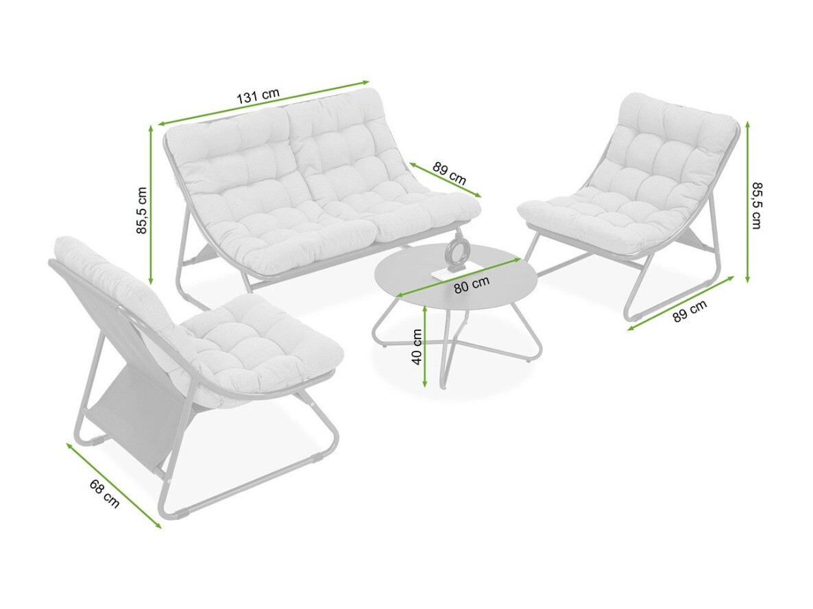 Aiamööblikomplekt Forney 106 (Tumehall)