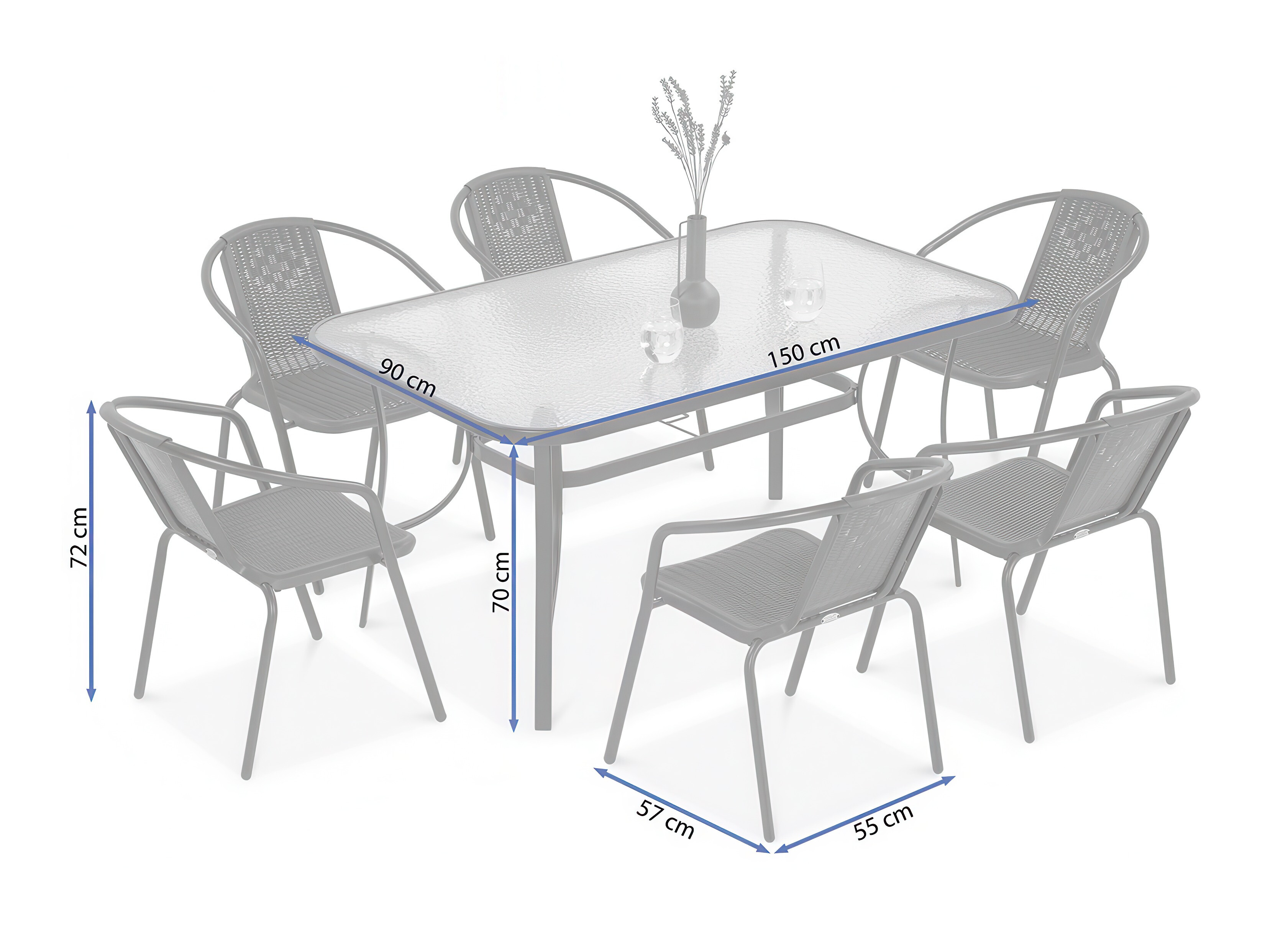 Aiamööblikomplekt Forney 124 (Pruun)