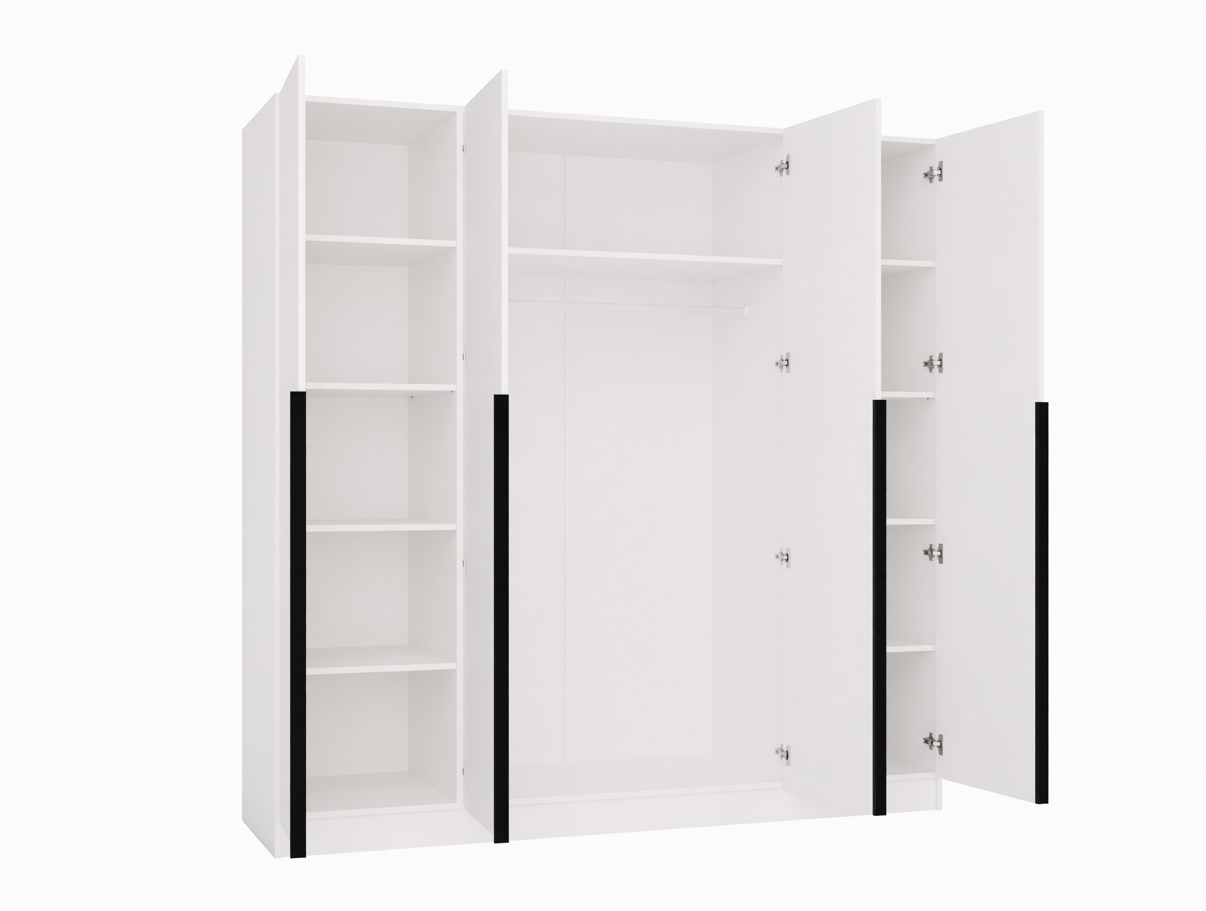 Riidekapp Mandeville 370 (Valge + Must)
