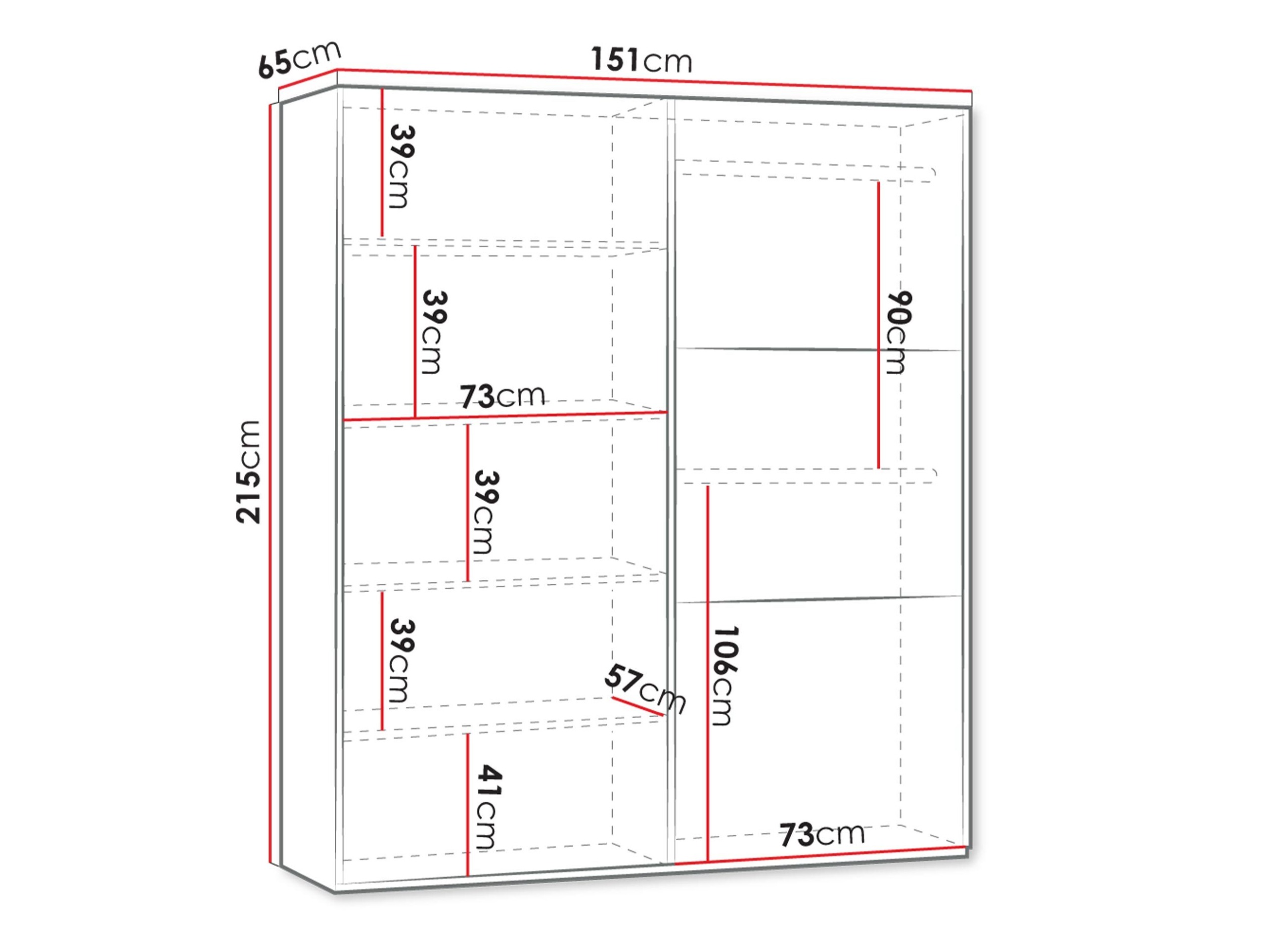 Riidekapp Honolulu 124 (Valge)