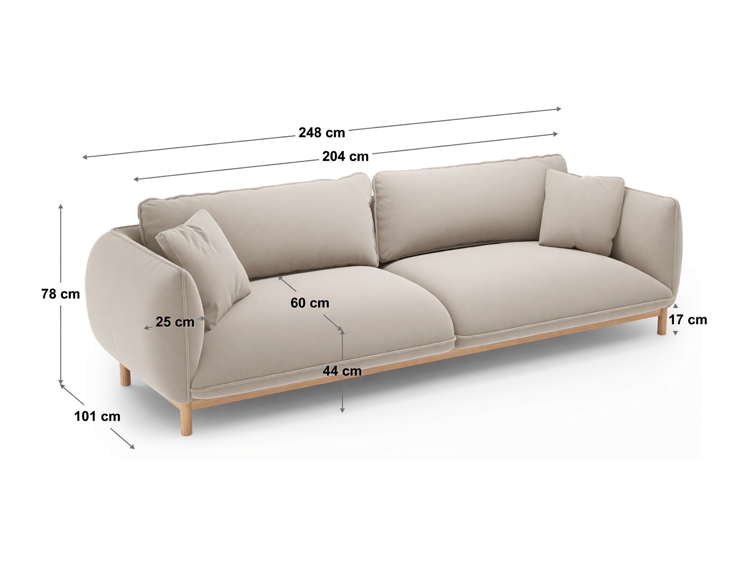 Diivan Romvese 104 (Casino Taupe)