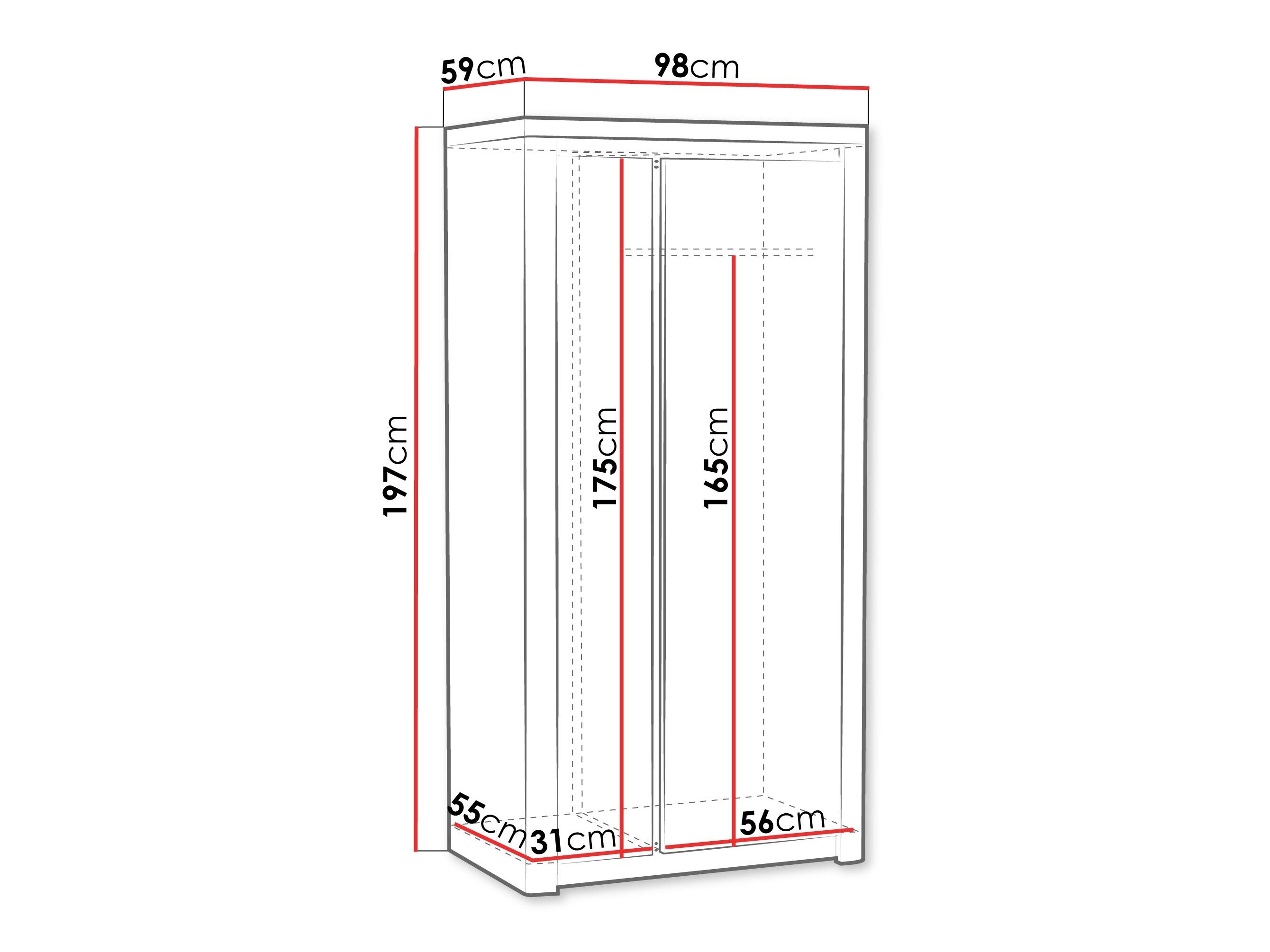 Riidekapp Etrmona 100