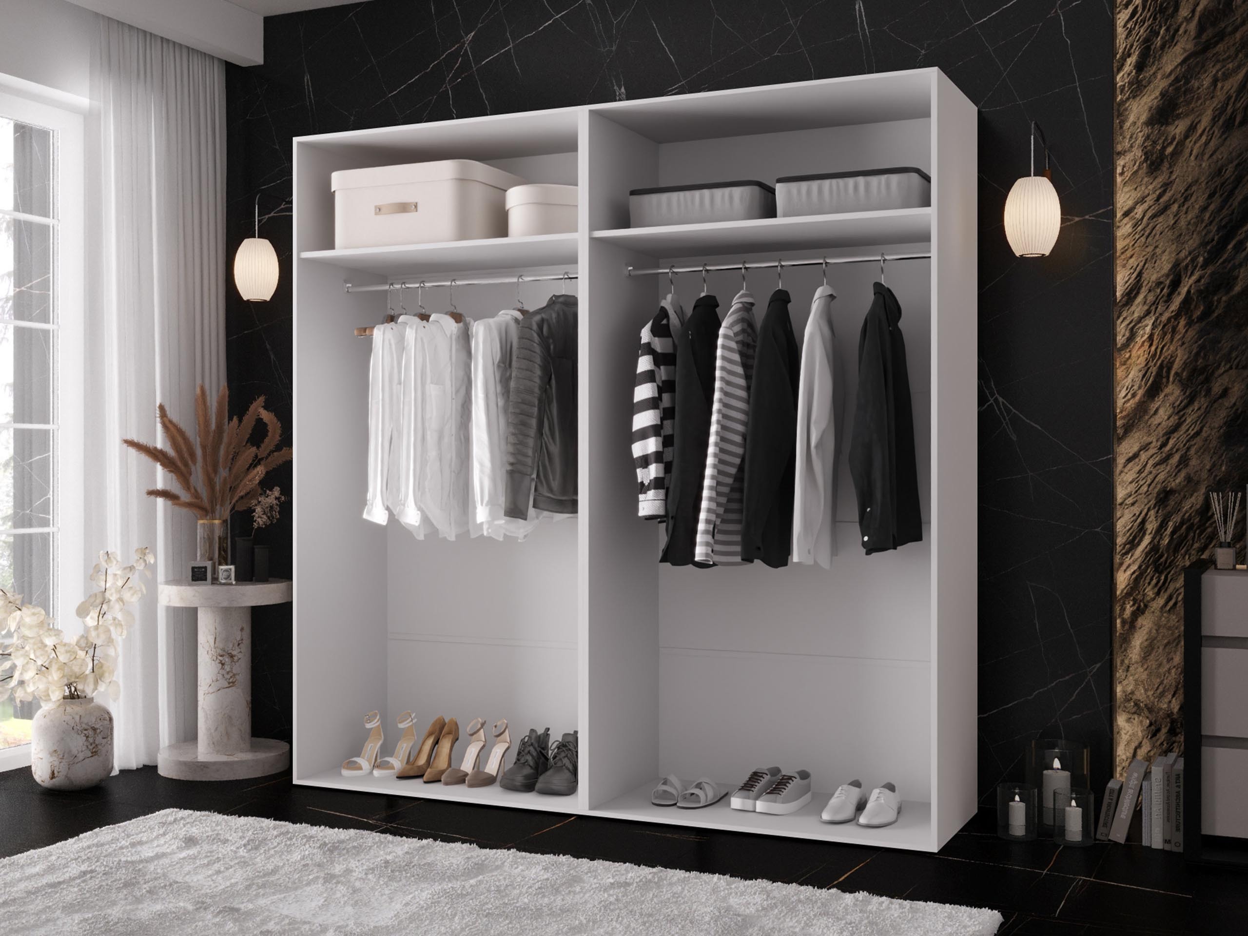 Riidekapp Hartford 635 (Valge)