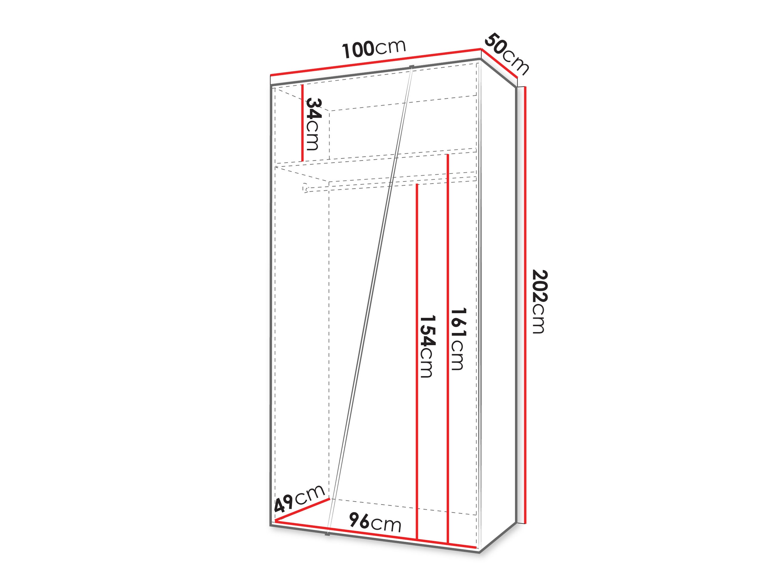 Riidekapp Hartford 639 (Must)