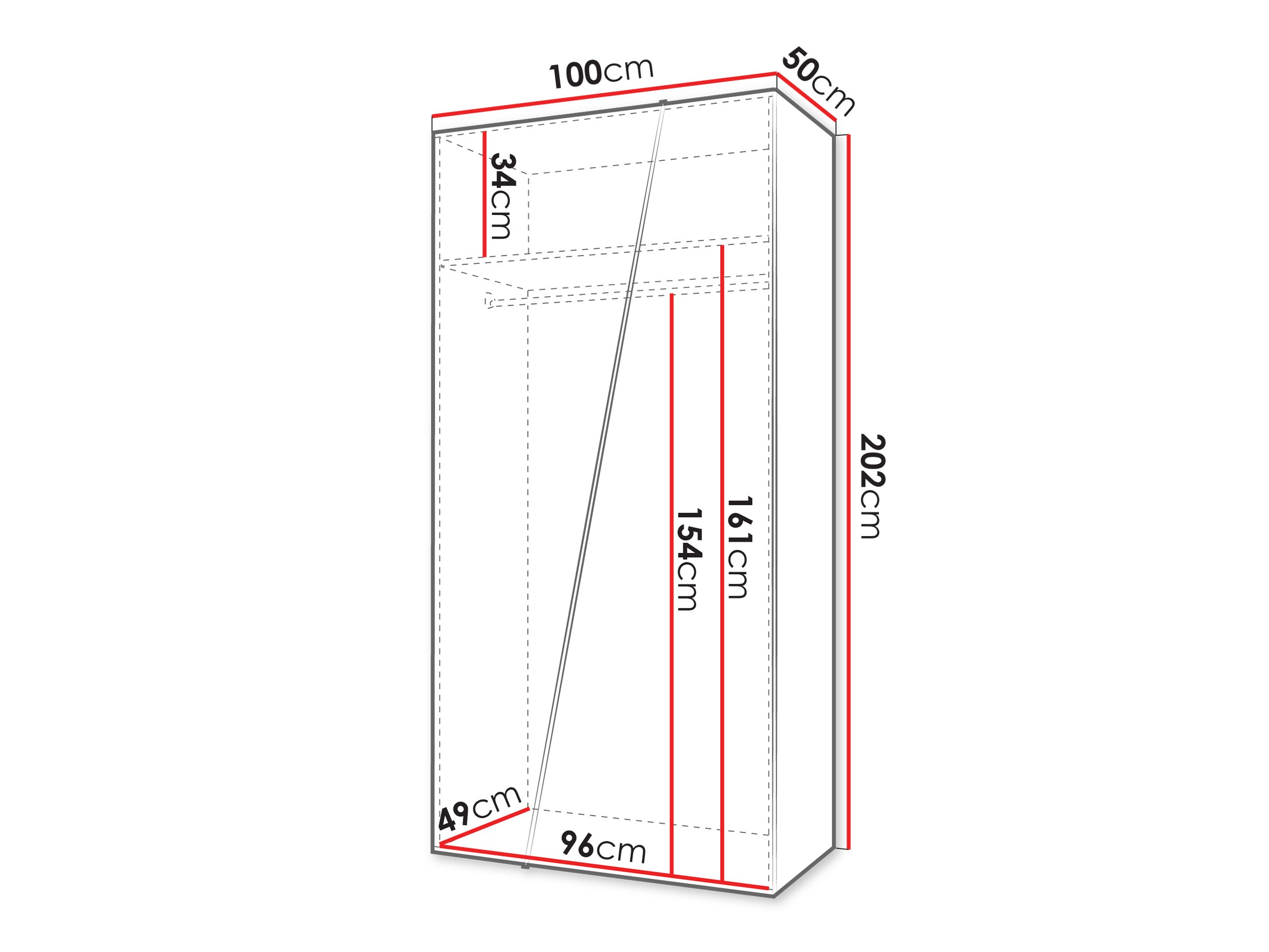 Riidekapp Hartford 639 (Must)