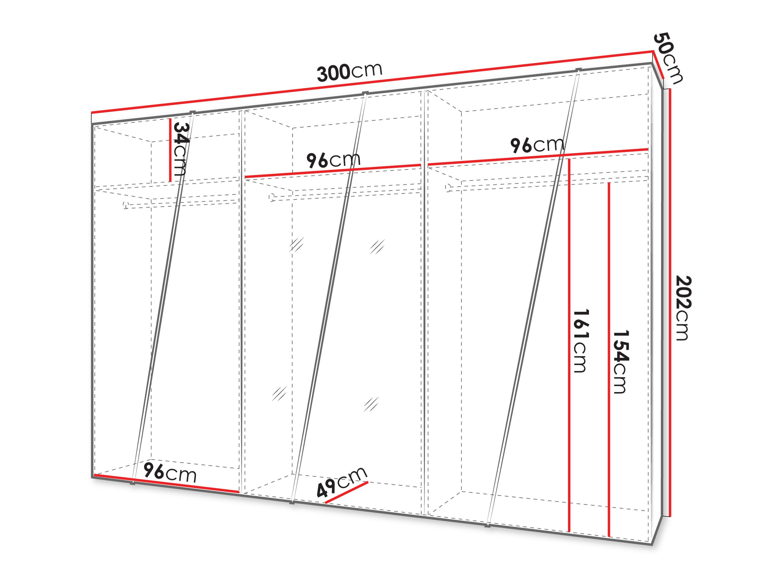 Riidekapp Hartford 642 (Must)