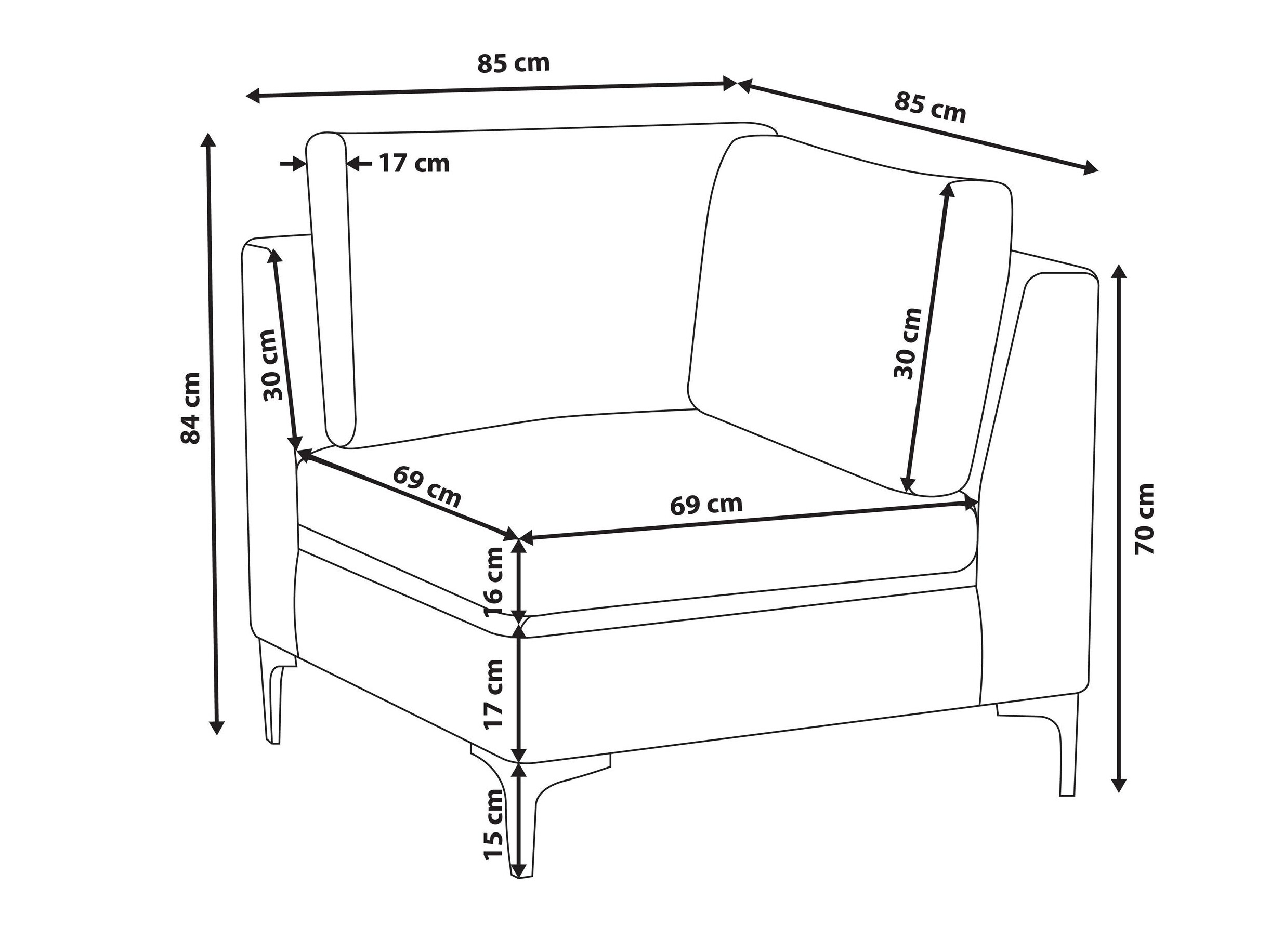 Modulaarne istumisnurk Dorleve 102 (Roosikarva)