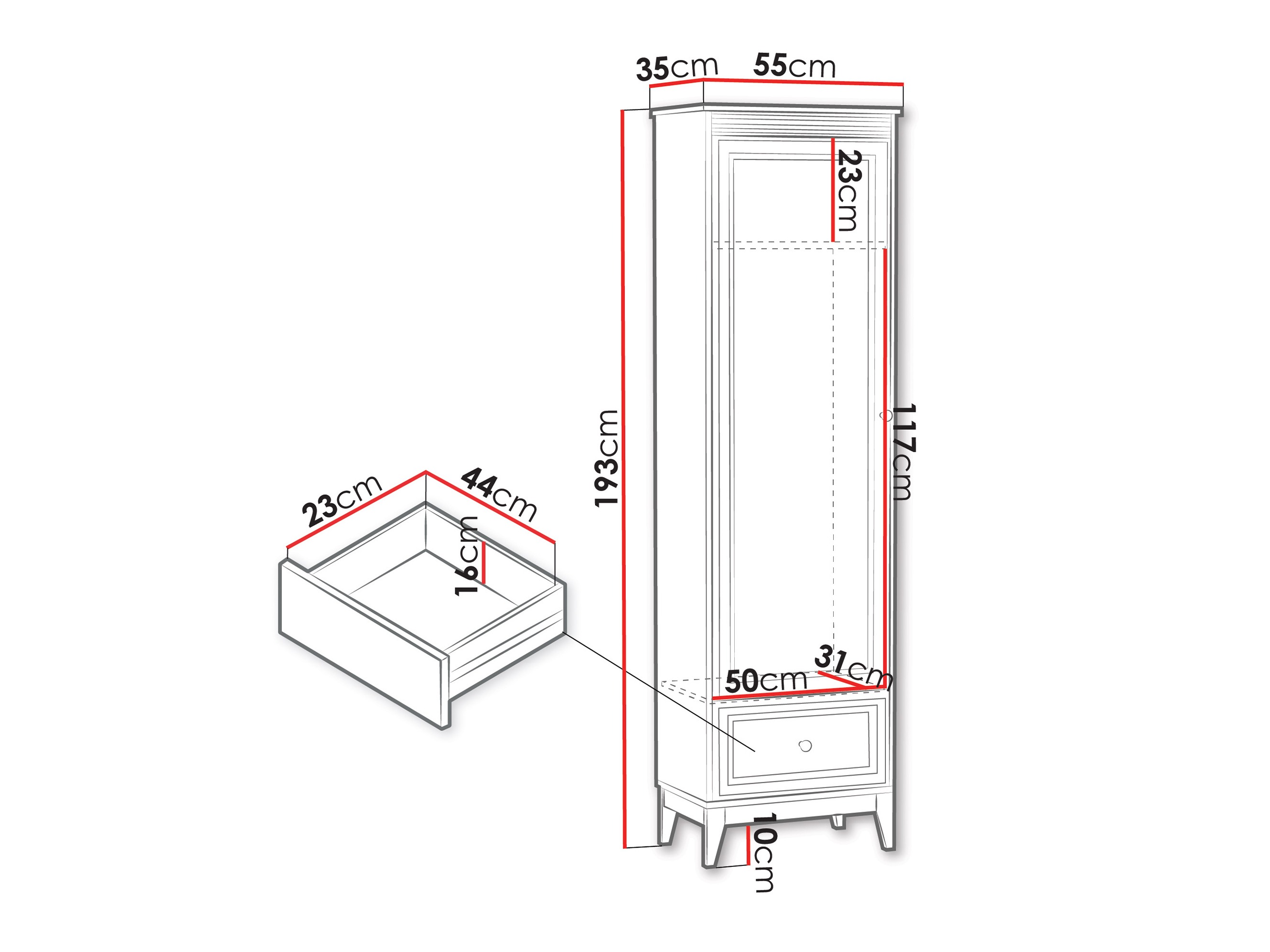 Riidekapp Sonfera 117
