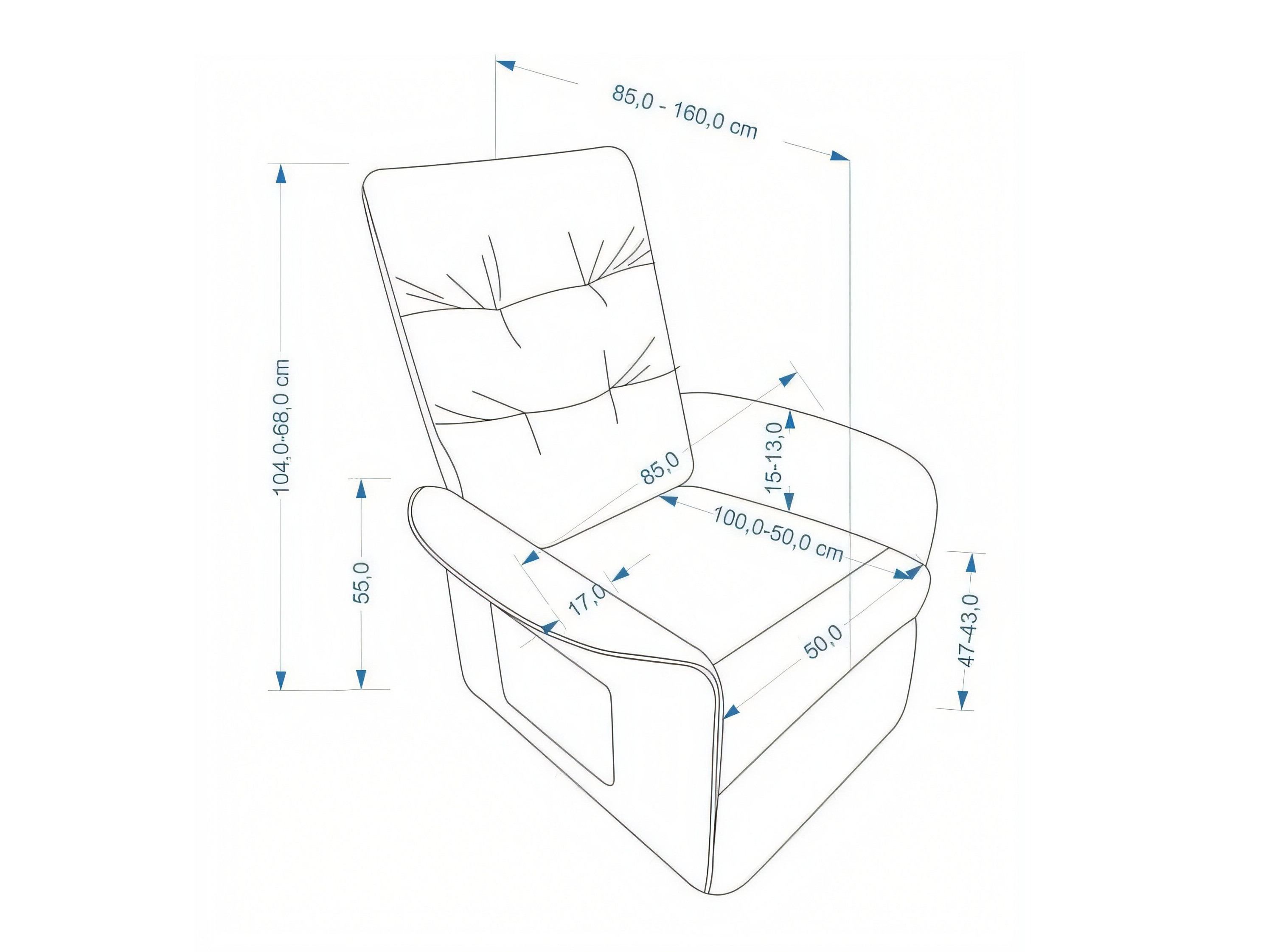 Tugitool recliner Houston 2171 (Hall)