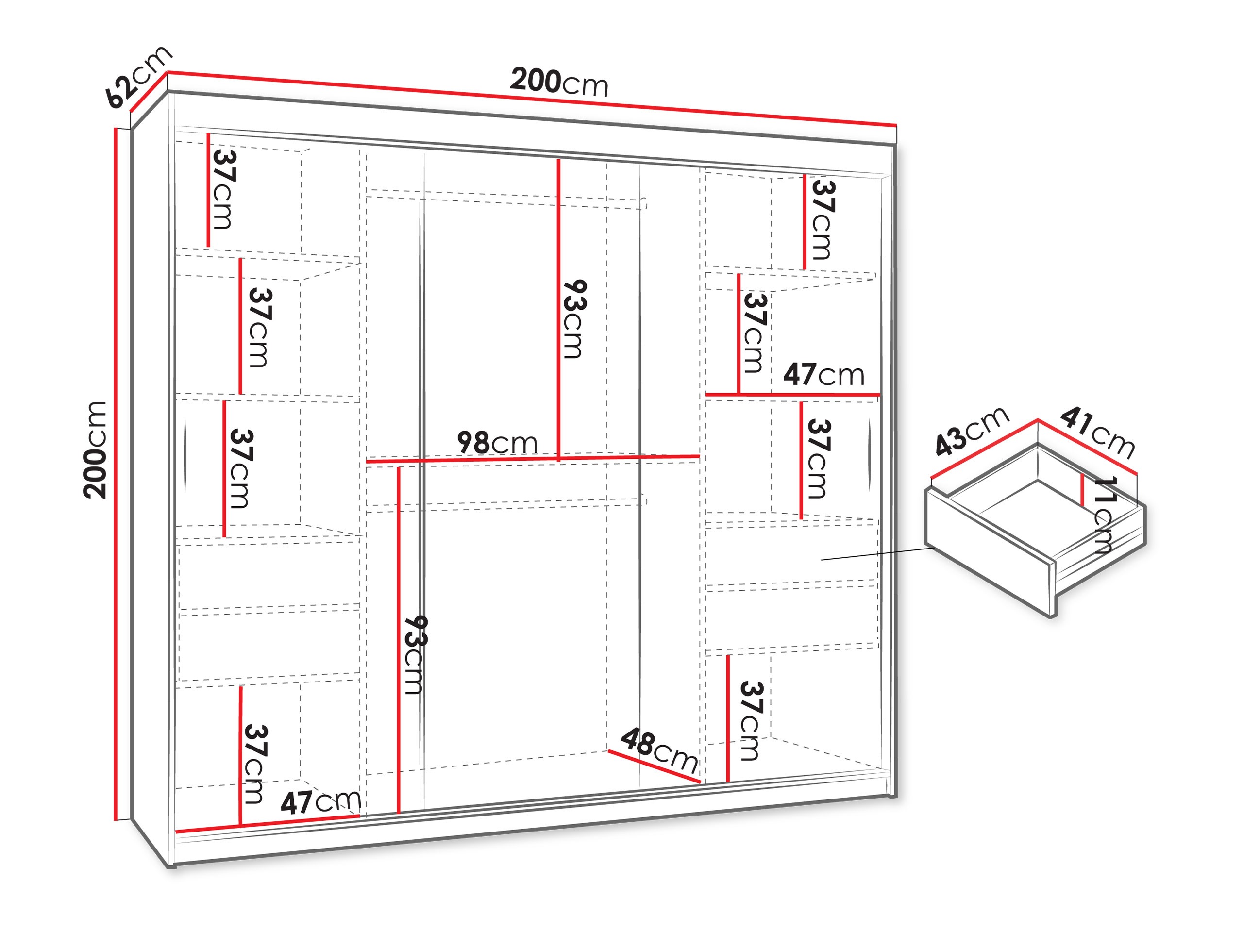 Riidekapp Hartford 499 (Pähkel)