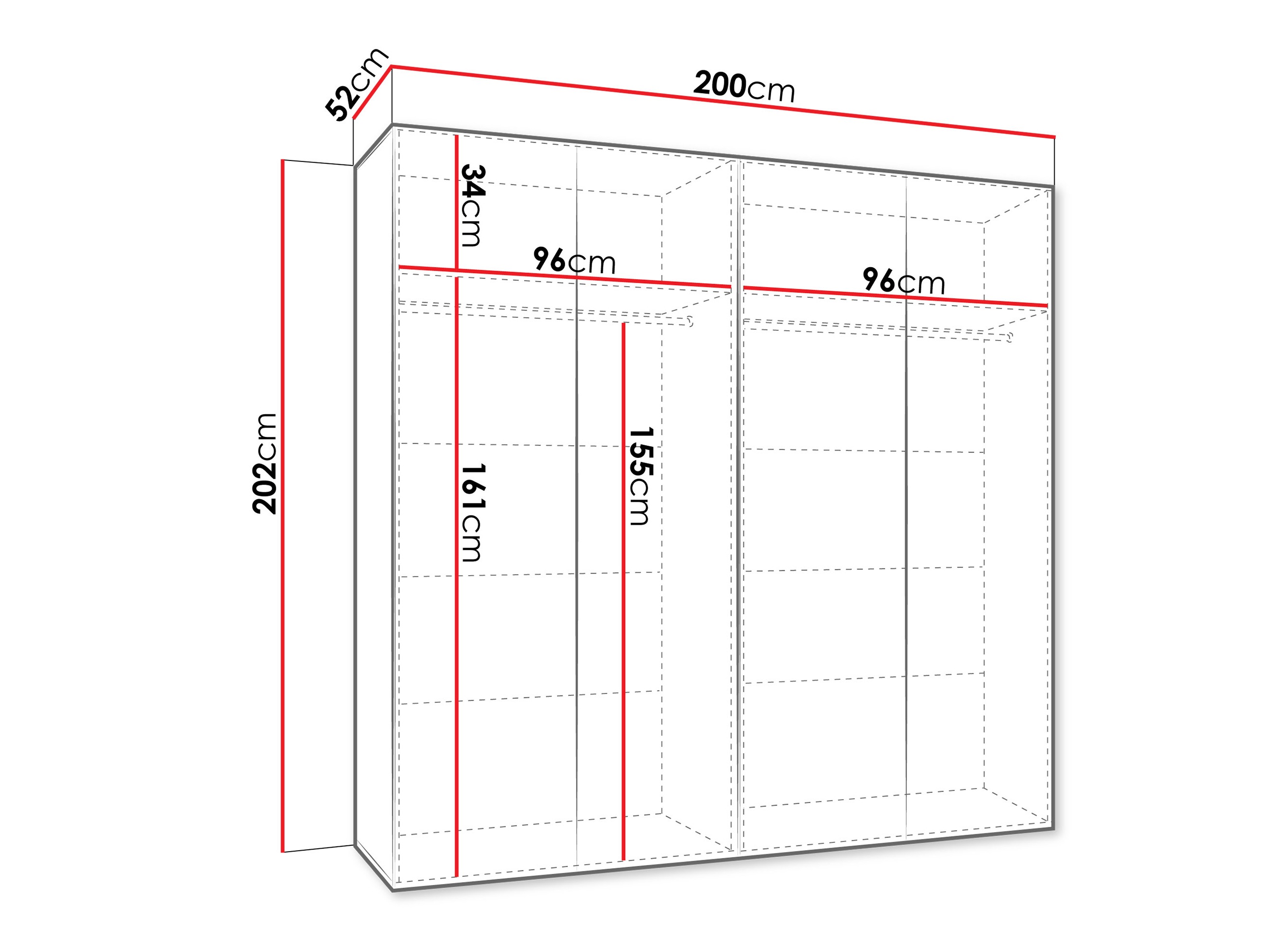 Riidekapp Hartford 595 (Pähkel)