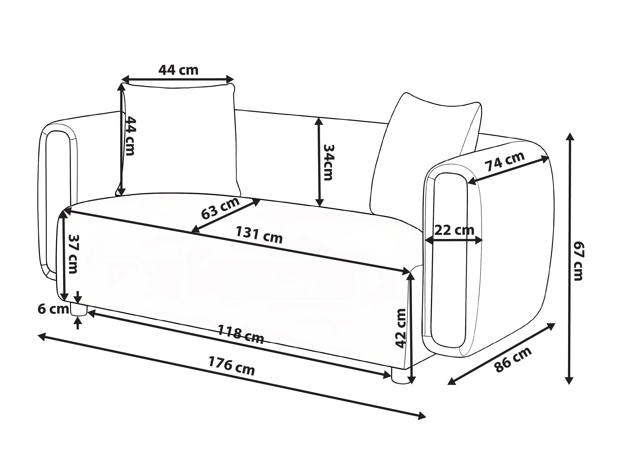 Diivan Berwyn 3457 (Valge)