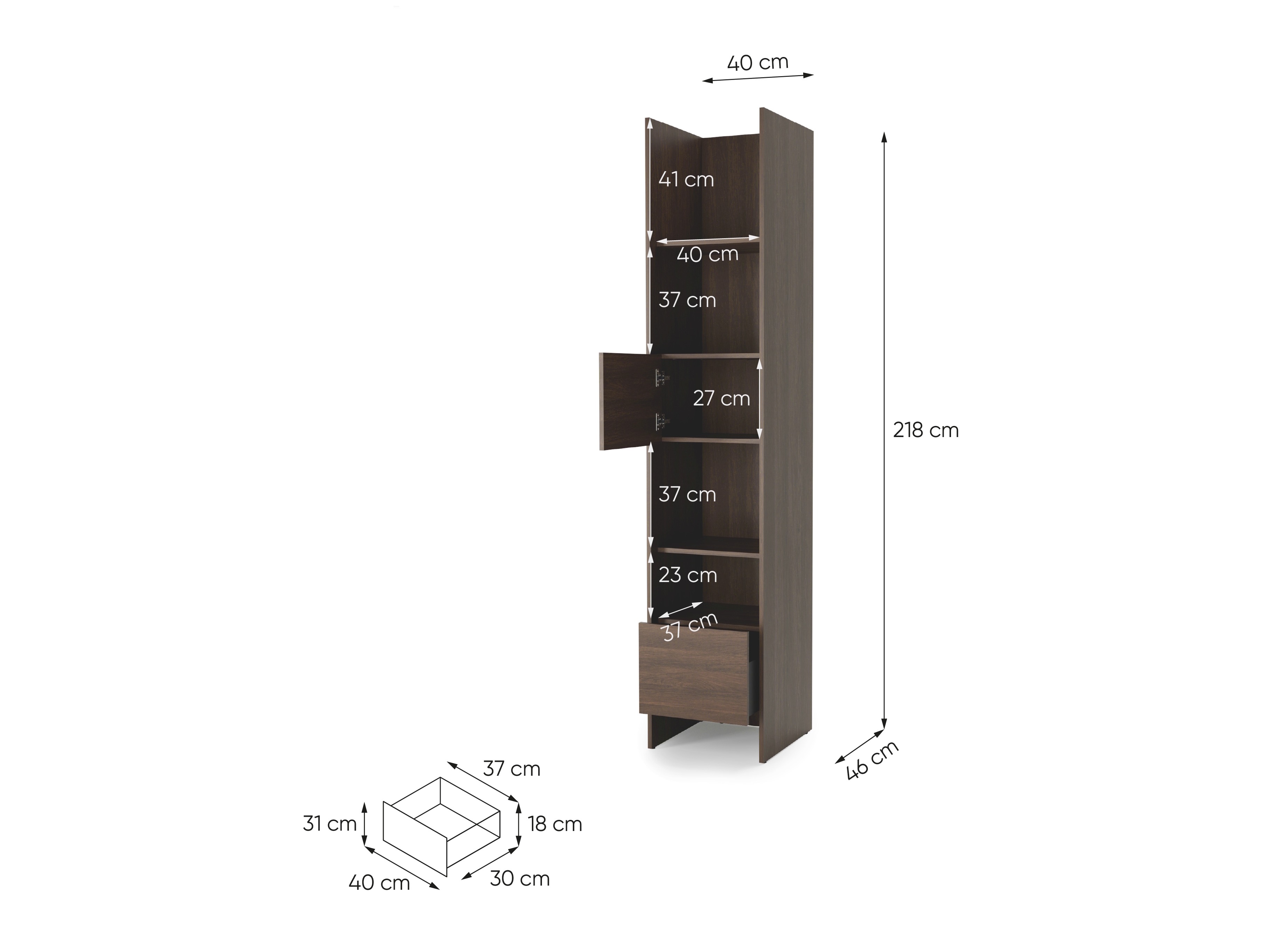 Riiul Concept Lenart 104 (Tume tamm)
